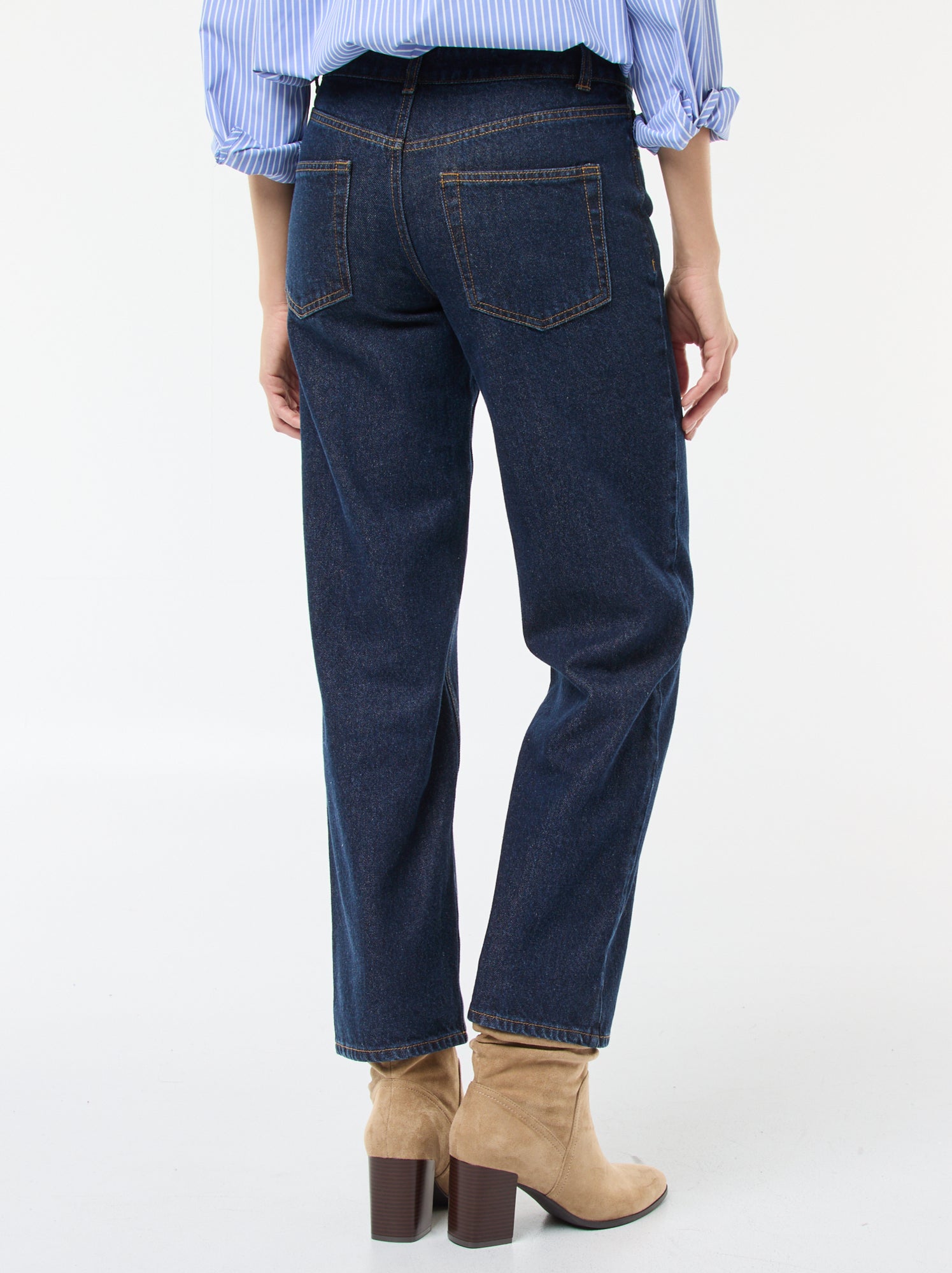 Jean straight regular fit en coton - L28 - Bleu (EPX36_2)
