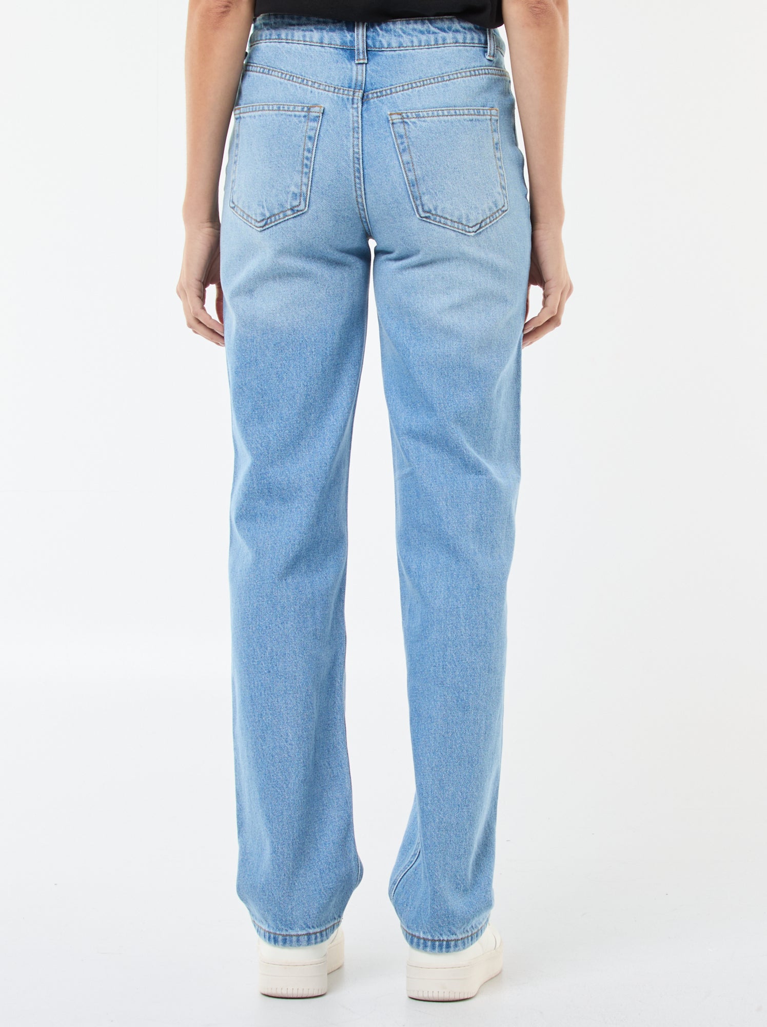 Jean straight regular fit en coton - L28 - Bleu (EPX36_1)