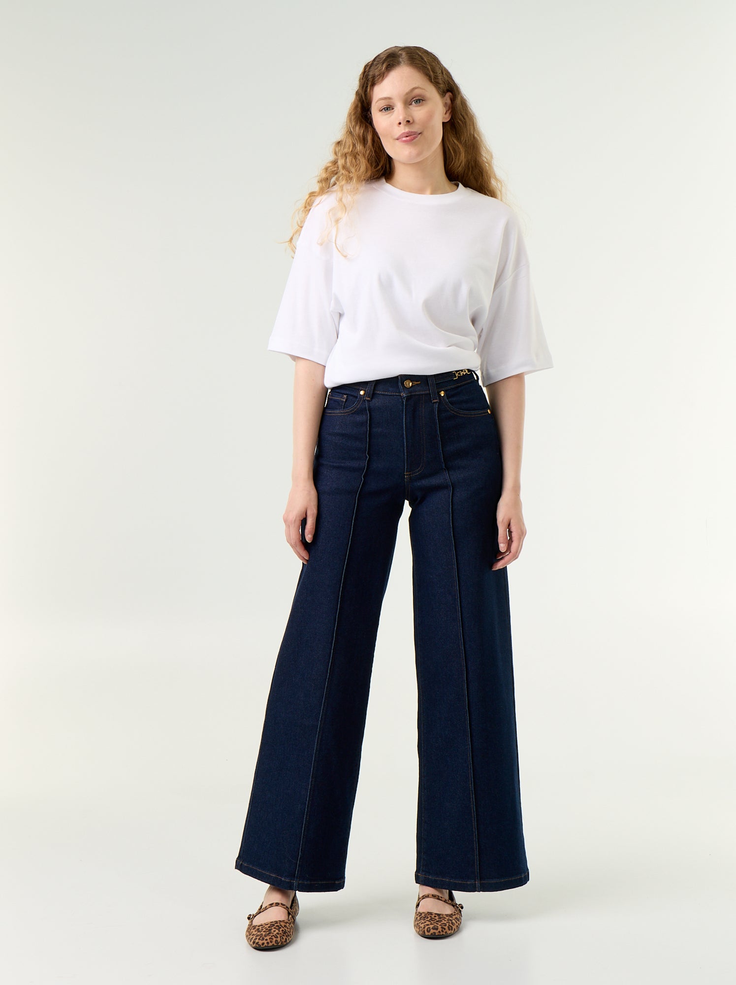 Jean wide leg / coupe large - Bleu
