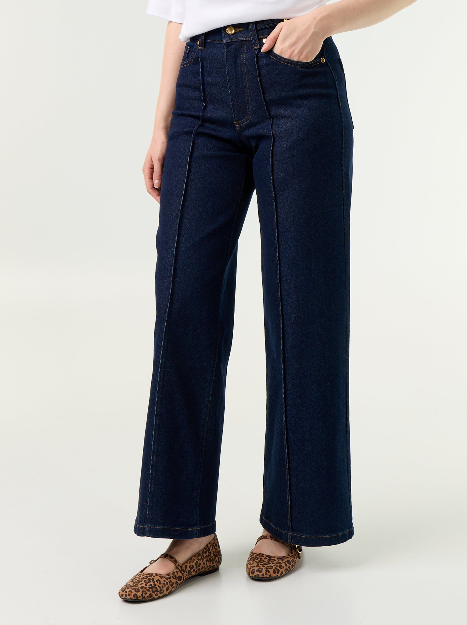 Jean wide leg / coupe large - Bleu