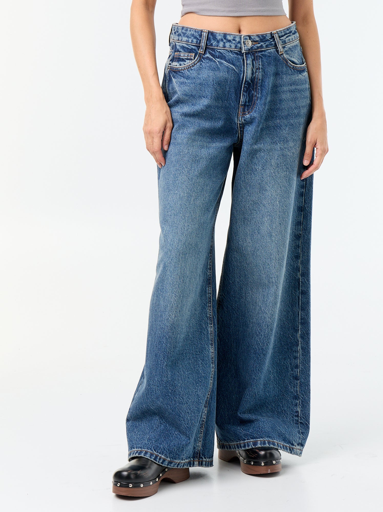 Jean wide leg / coupe large - Bleu (GJN32_5)