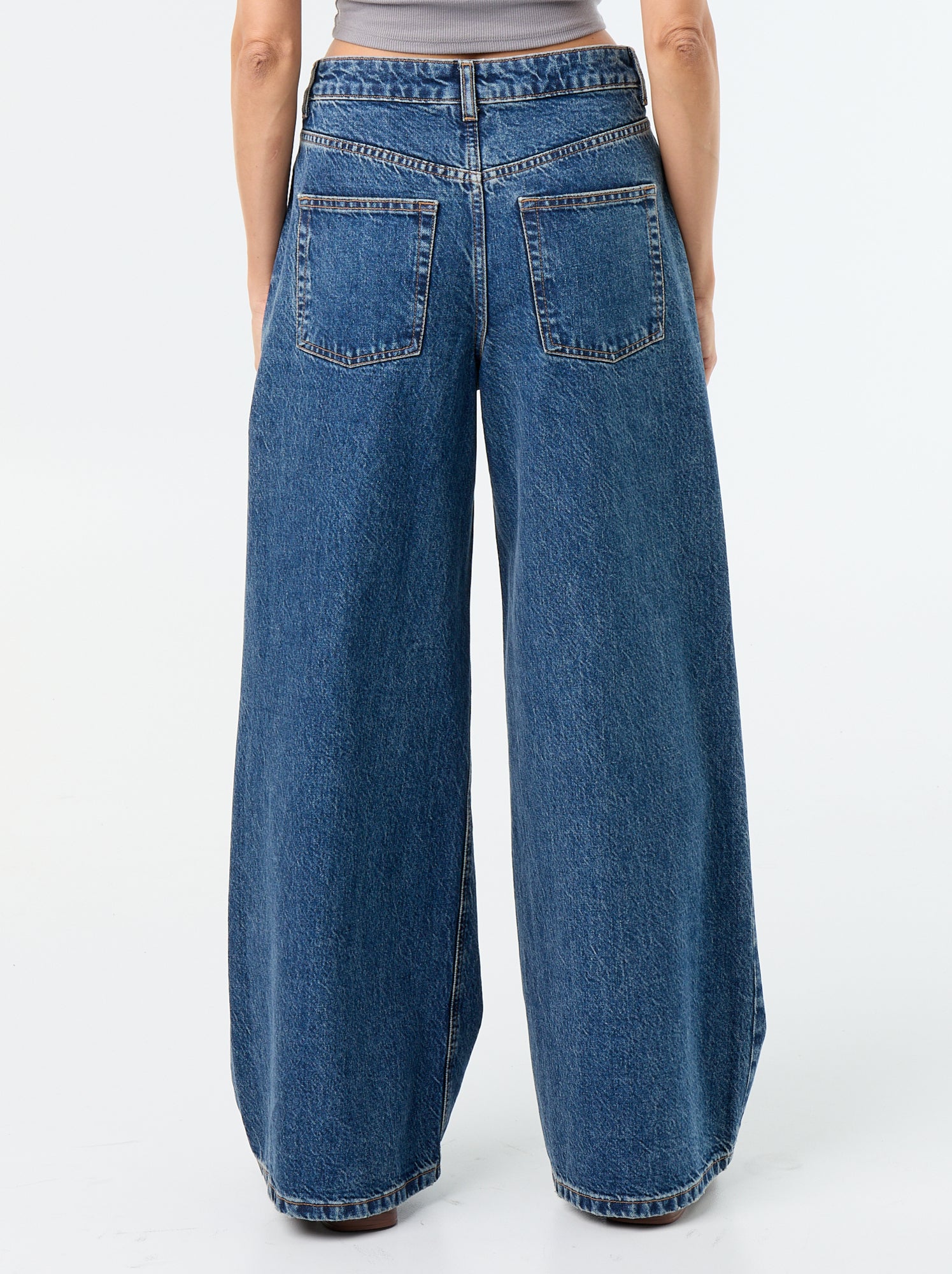 Jean wide leg / coupe large - Bleu (GJN32_5)