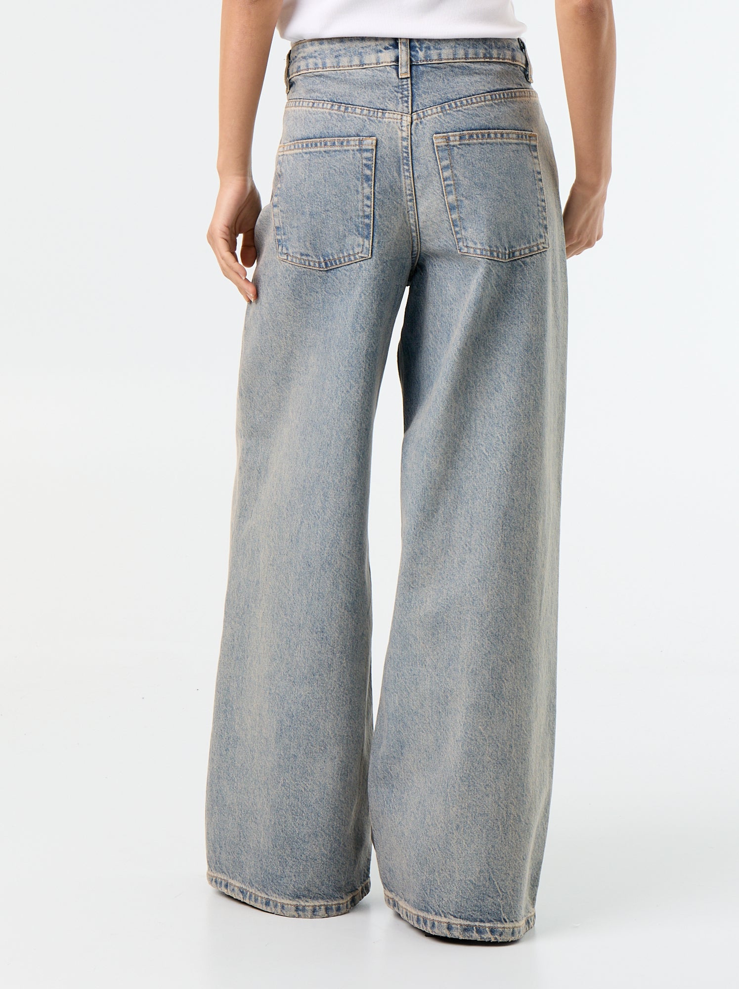 Jean wide leg / coupe large - Bleu (GJN32_6)