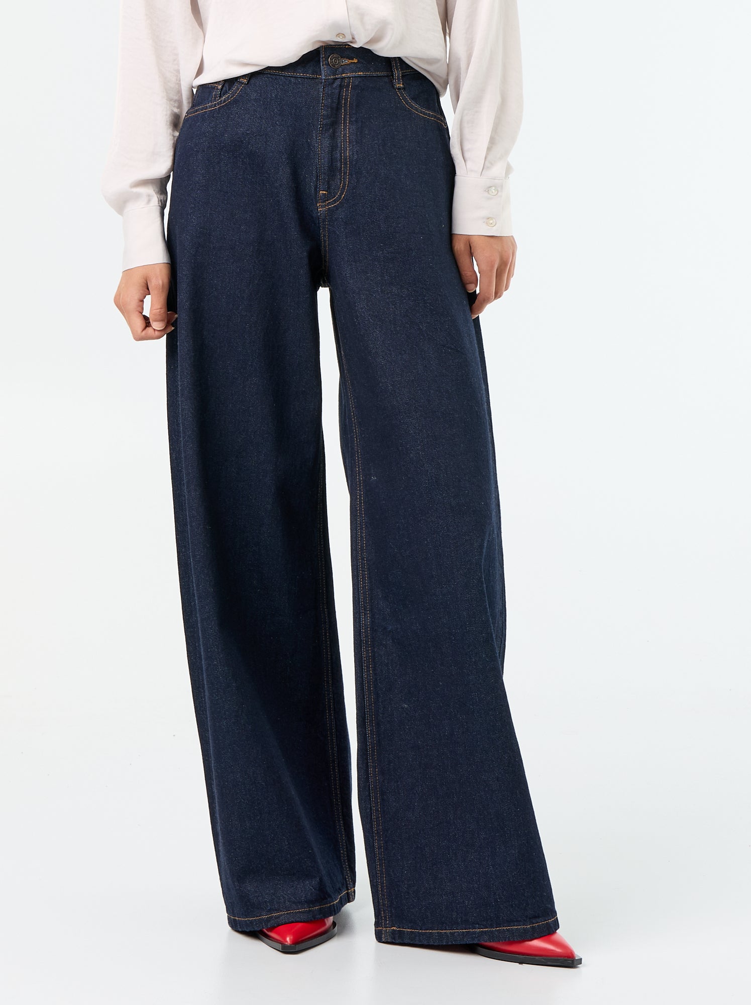 Jean wide leg / coupe large - Bleu (GJN32_7)