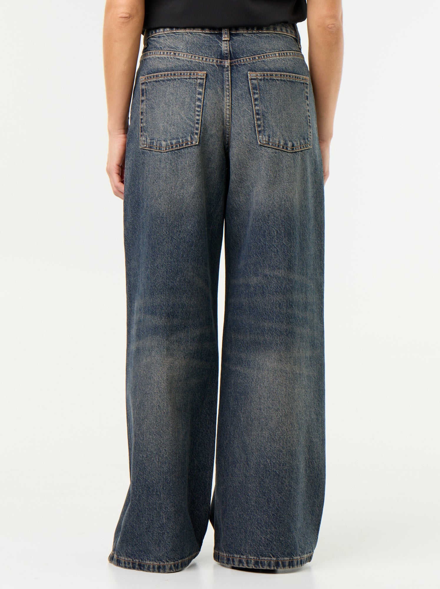 Jean wide leg / coupe large - Bleu (GJN32_9)