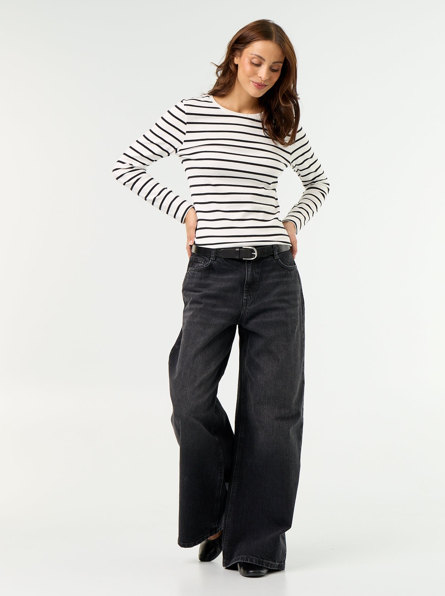 Jean wide leg / coupe large - Noir (GJN32_4)