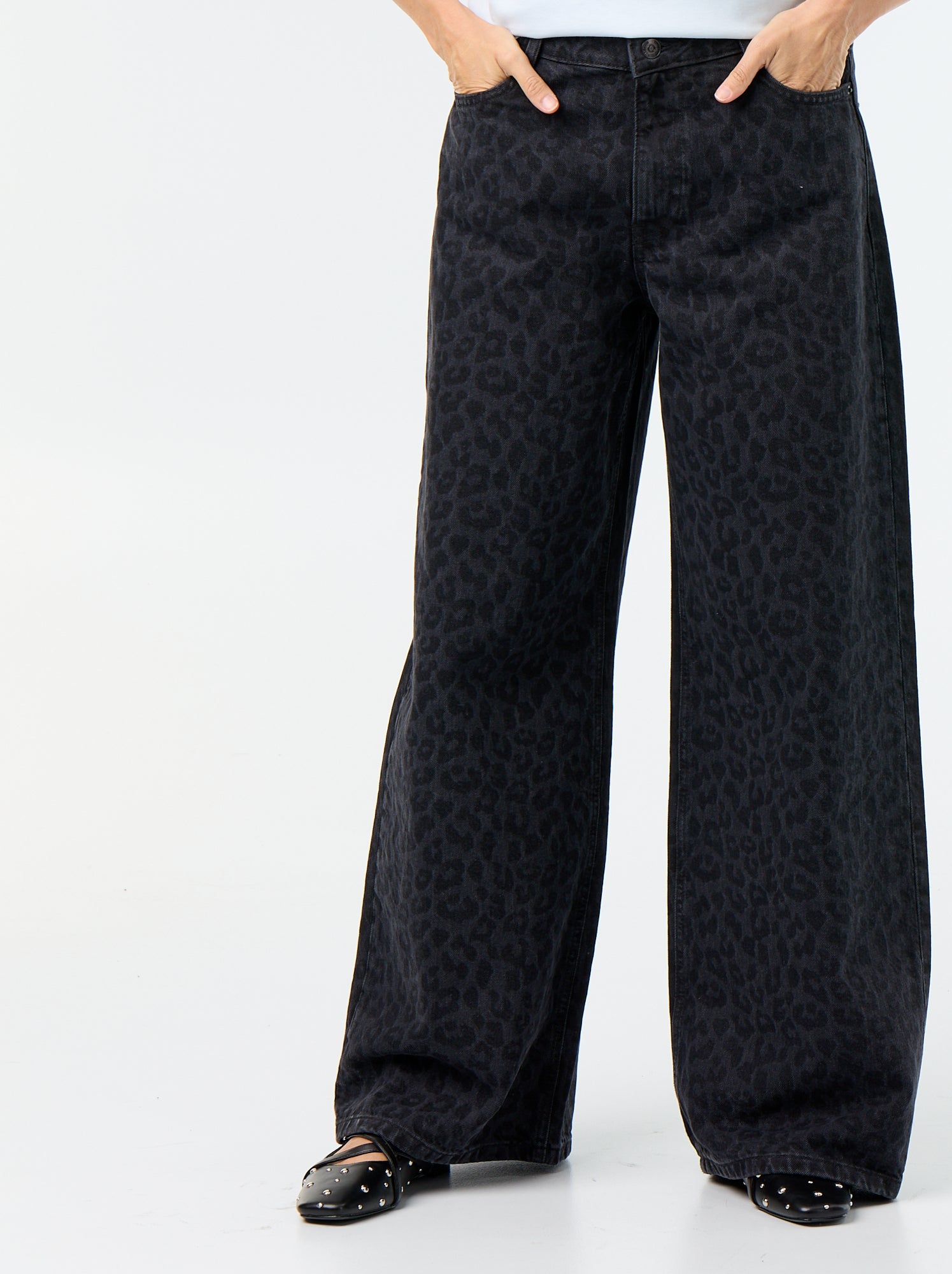Jean wide leg / coupe large - Noir (GJN32_8)