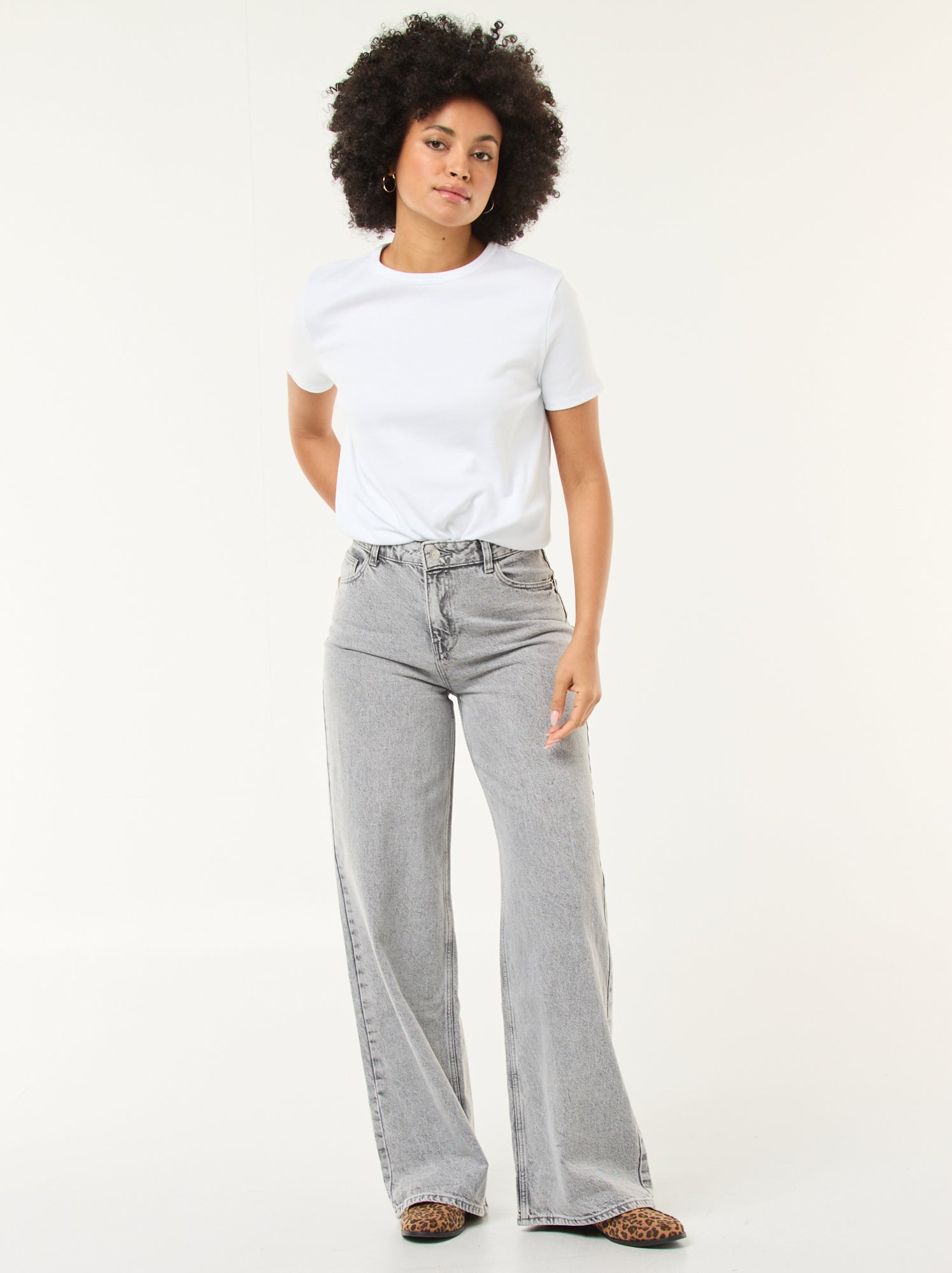 Jean wide leg - L30 - Gris