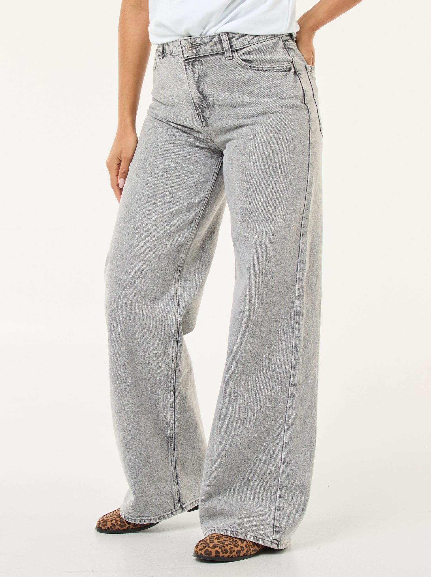 Jean wide leg - L30 - Gris
