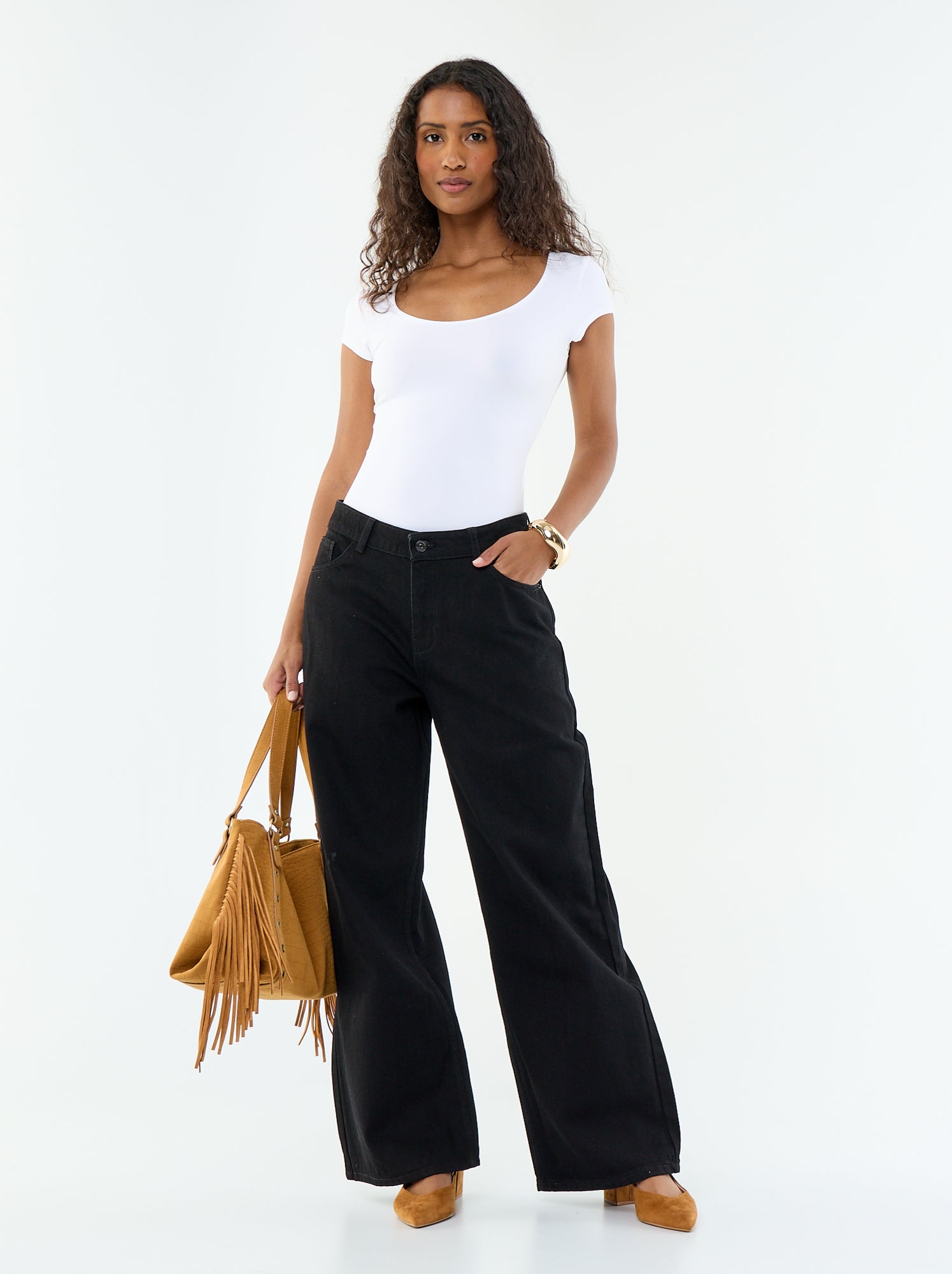 Jean wide leg - L30 - Noir