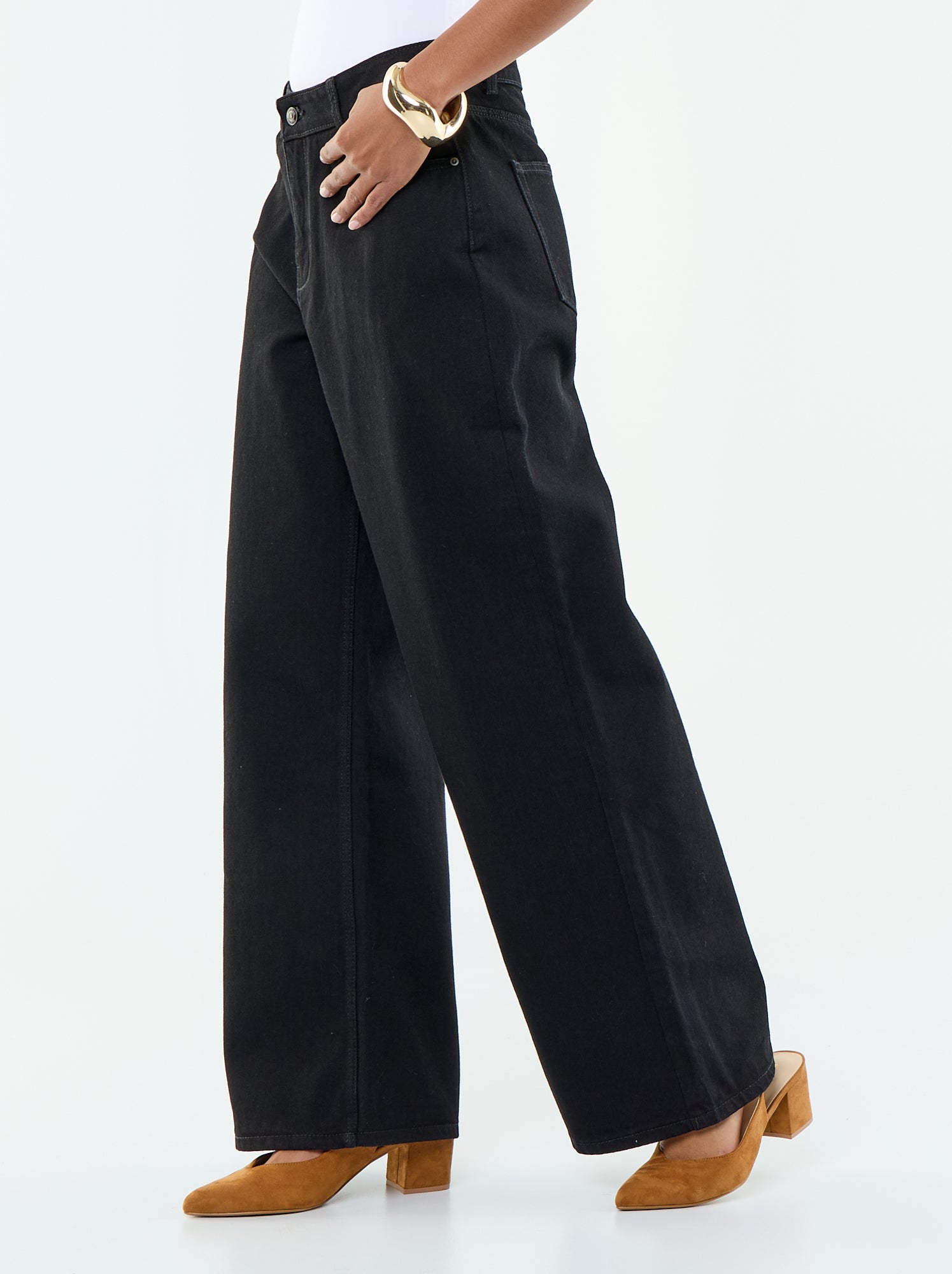 Jean wide leg - L30 - Noir