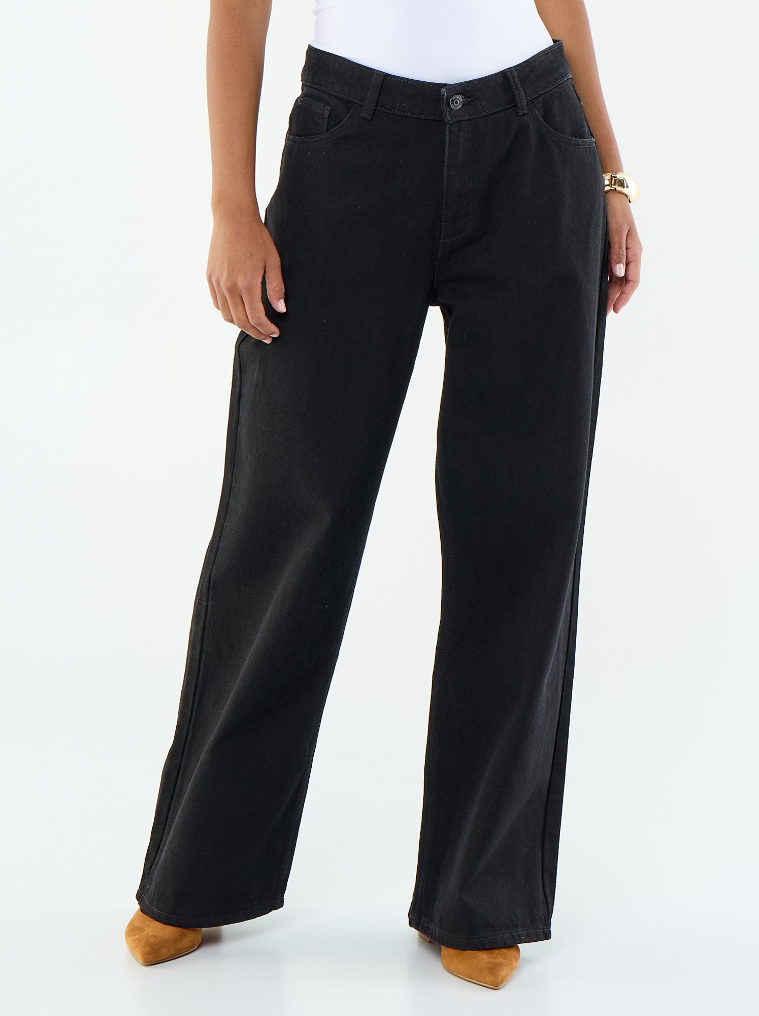 Jean wide leg - L30 - Noir