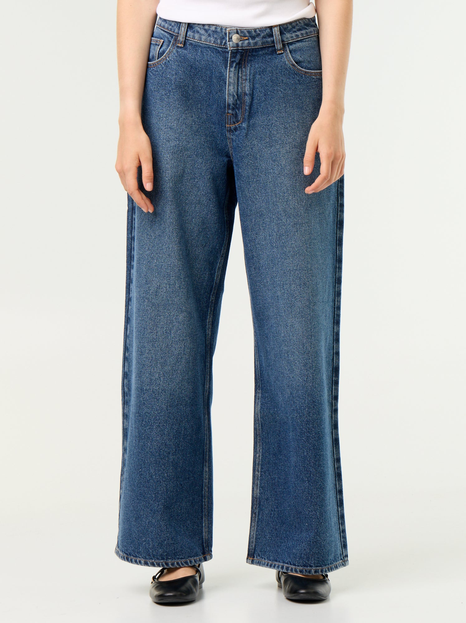Jean wide leg - L30 - Stone