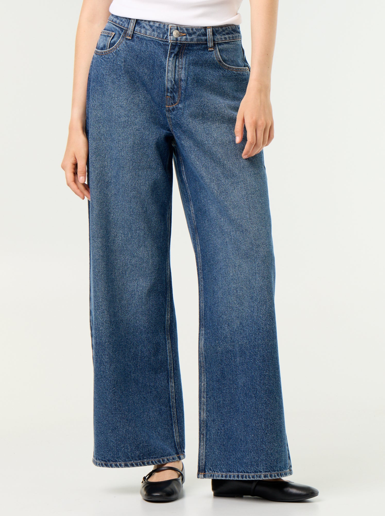 Jean wide leg - L30 - Stone
