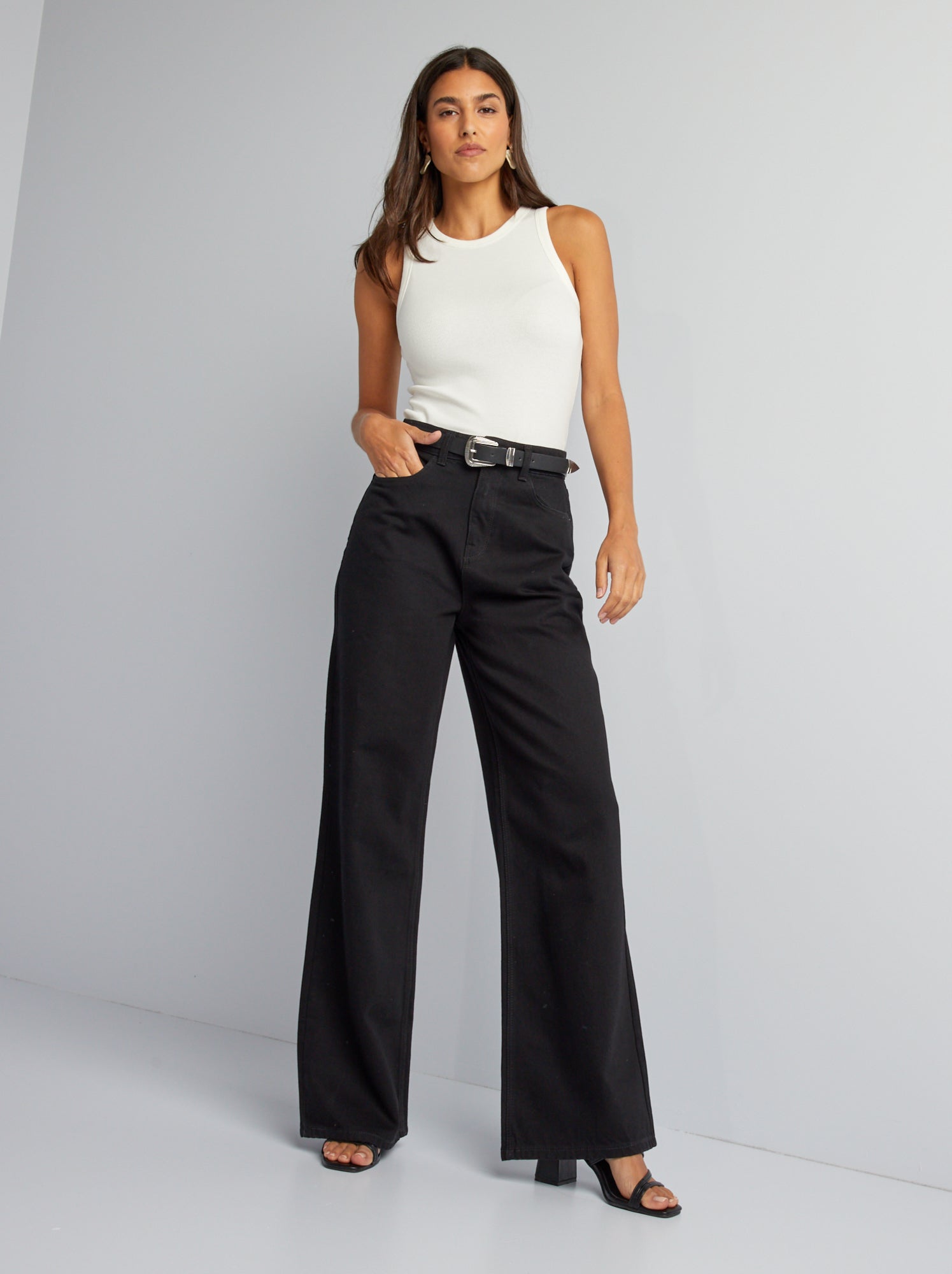 Jean wide leg - L32 - noir