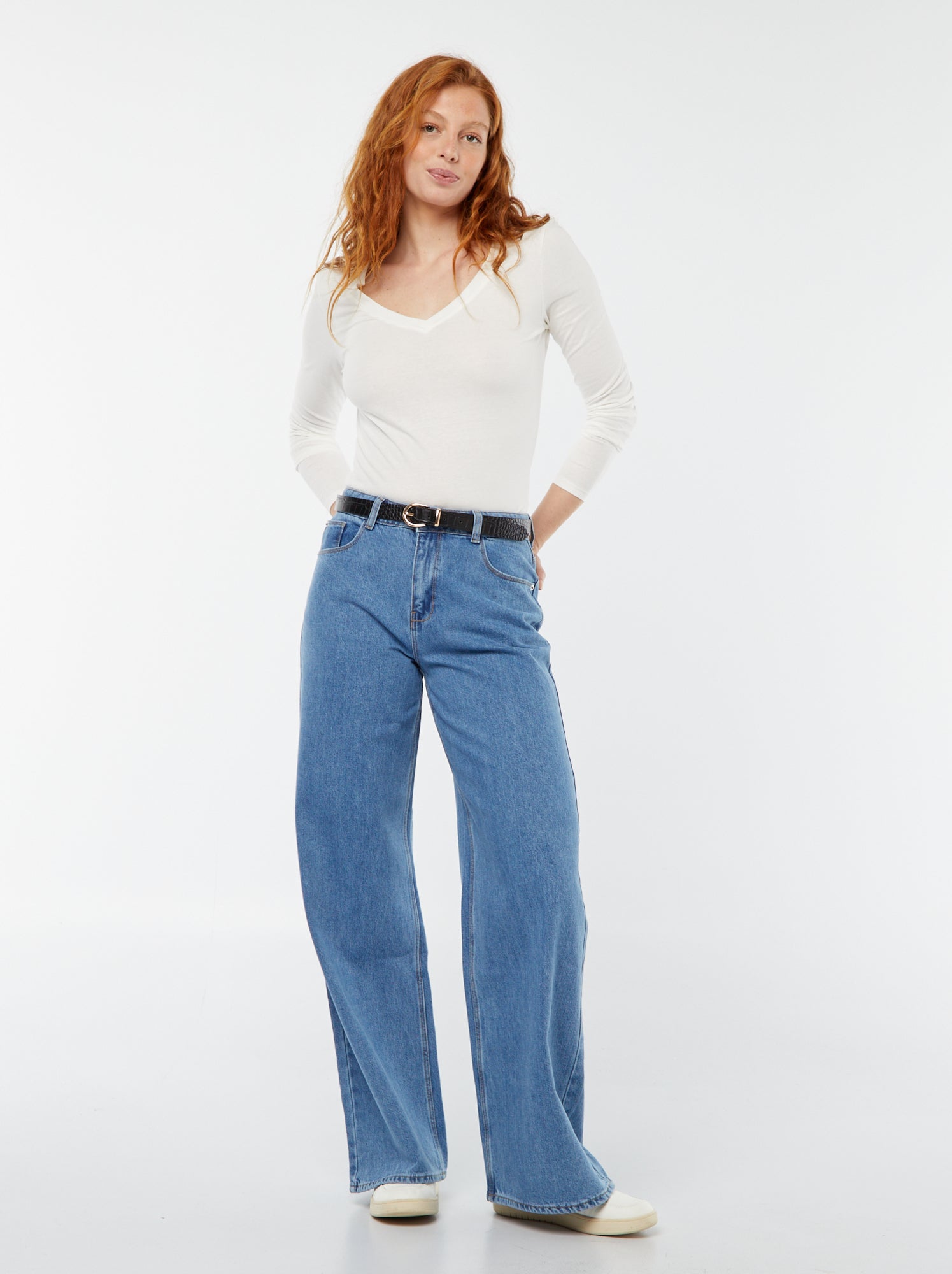 Jean wide leg - L32 - Triple stone