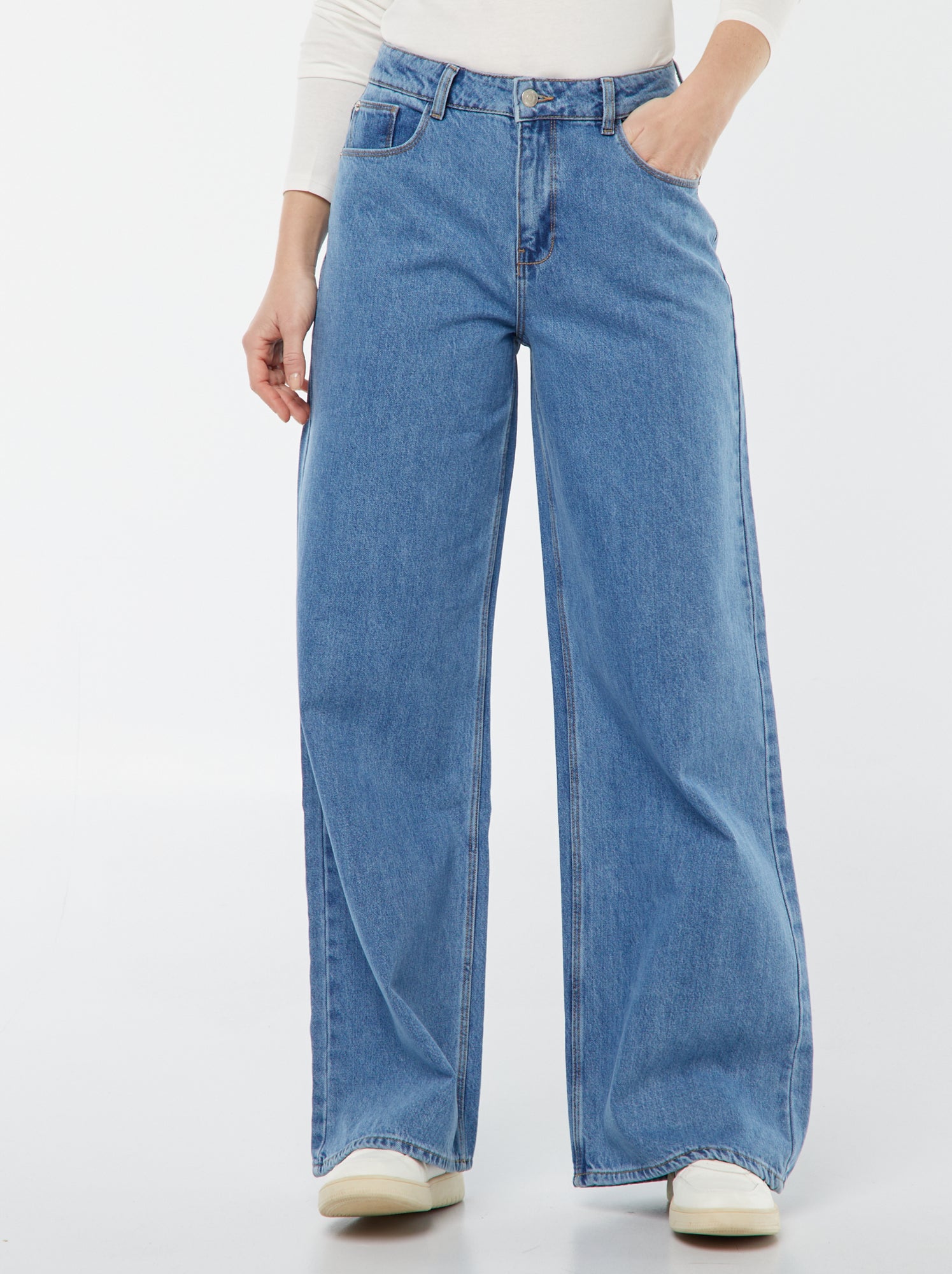 Jean wide leg - L32 - Triple stone