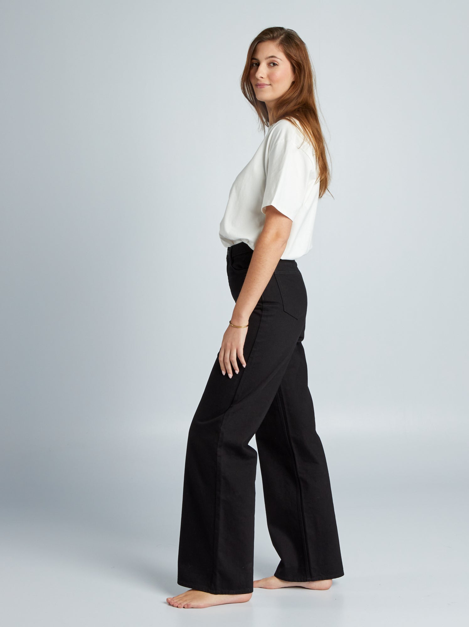 Jean wide leg - L34 - Noir