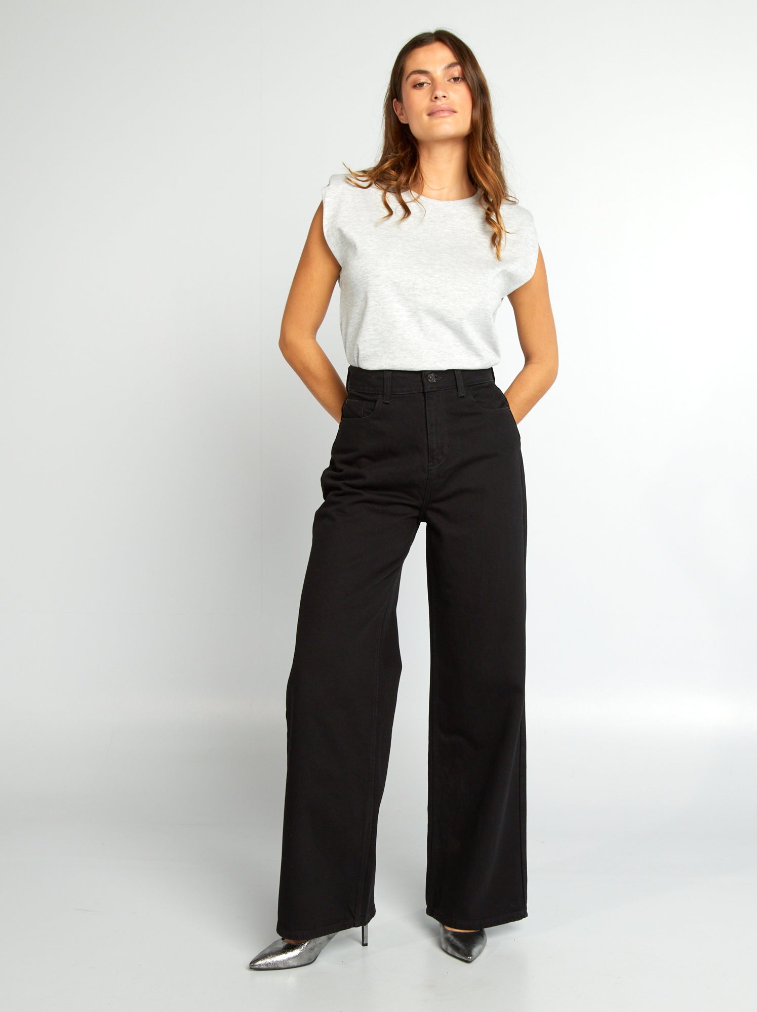 Jean wide leg - L34 - Noir