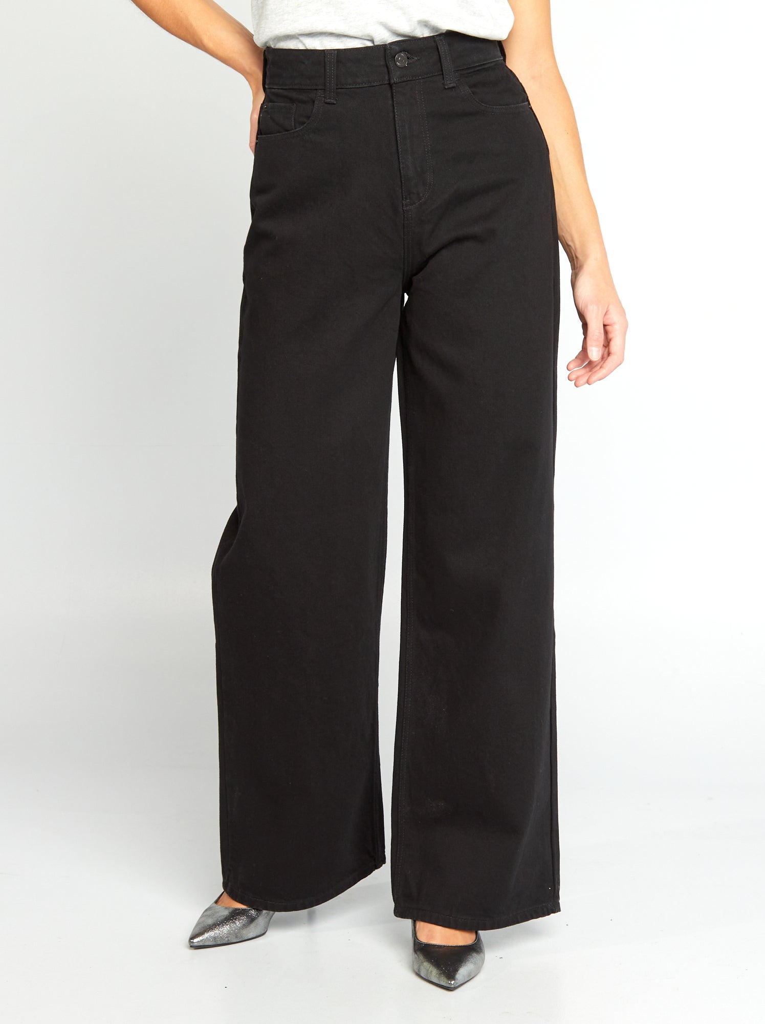 Jean wide leg - L34 - Noir