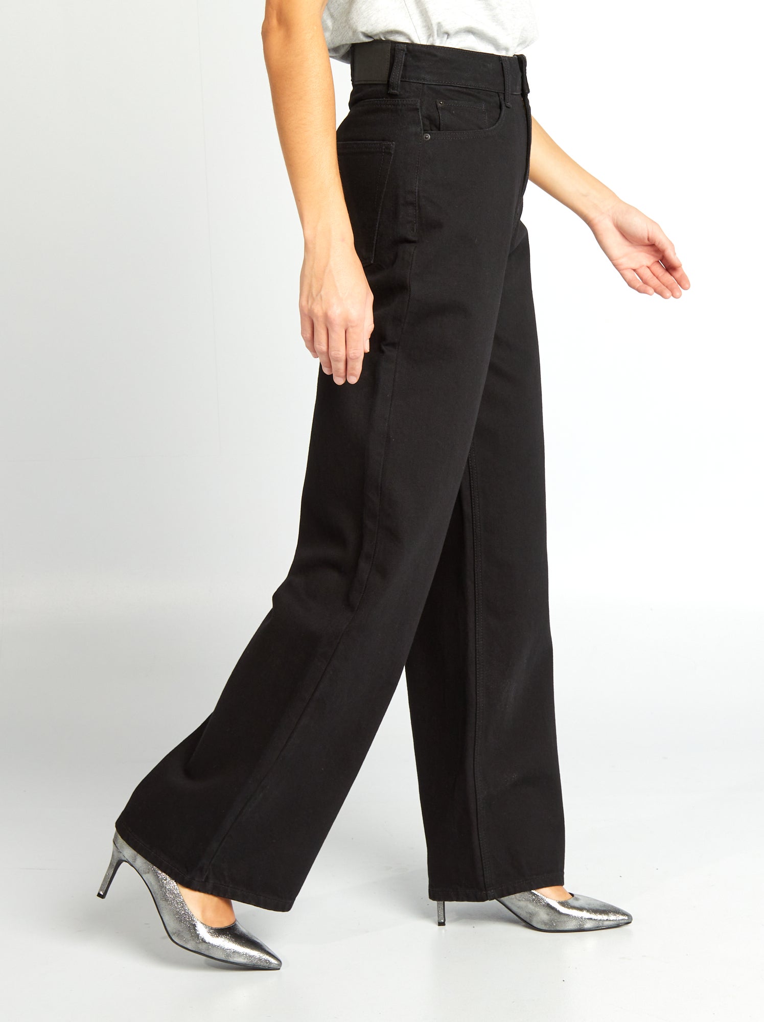 Jean wide leg - L34 - Noir