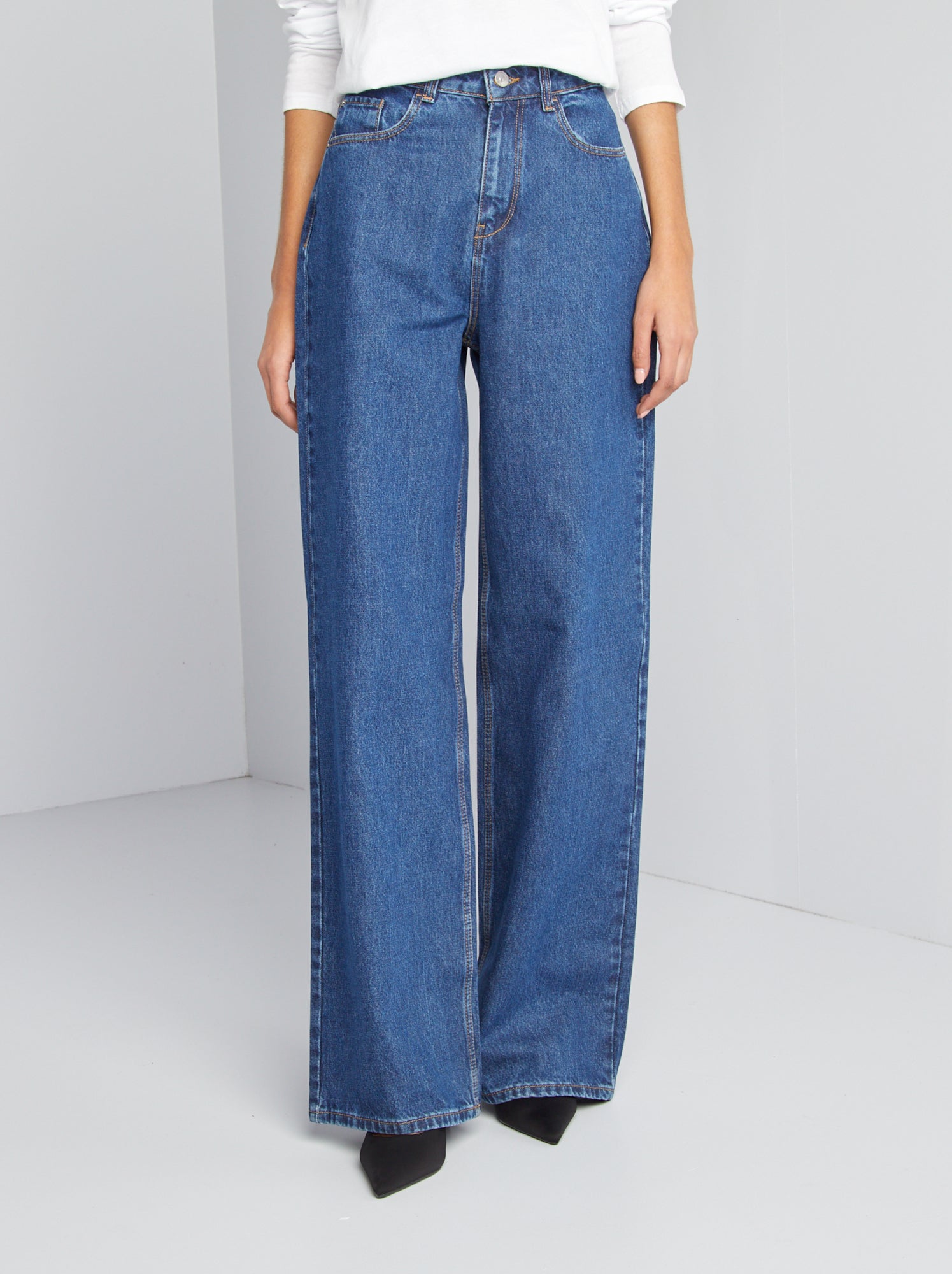 Jean wide leg - L34 - Stone