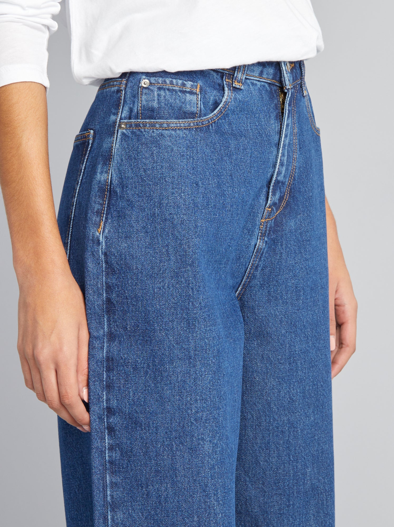 Jean wide leg - L34 - Stone