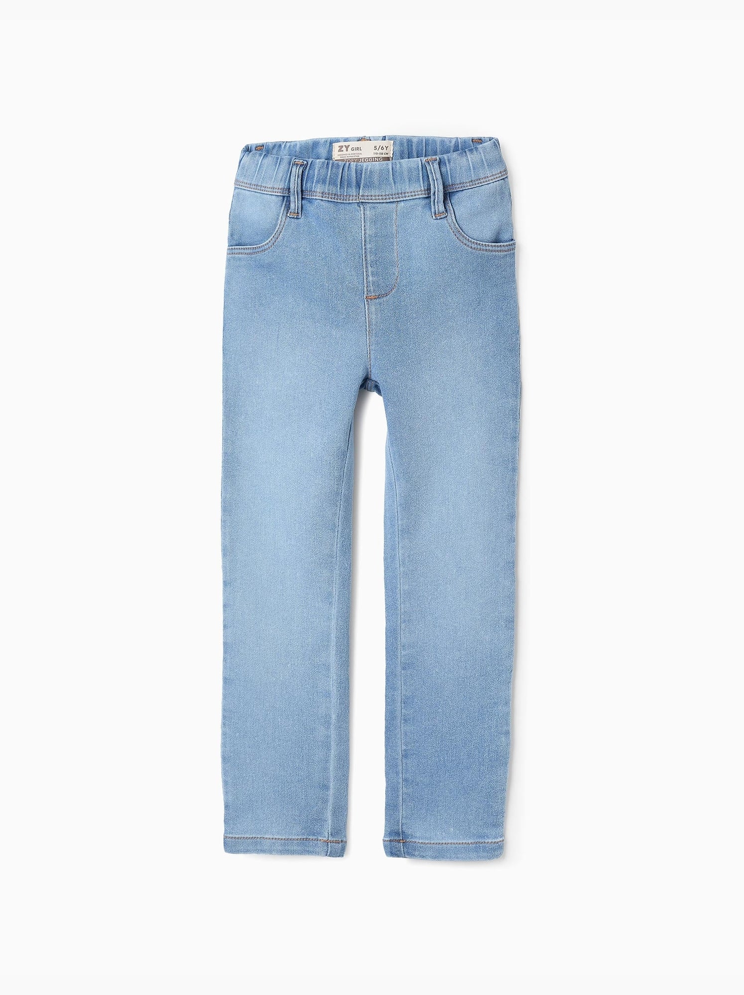 Jegging en denim à taille réglable - Bleu clair