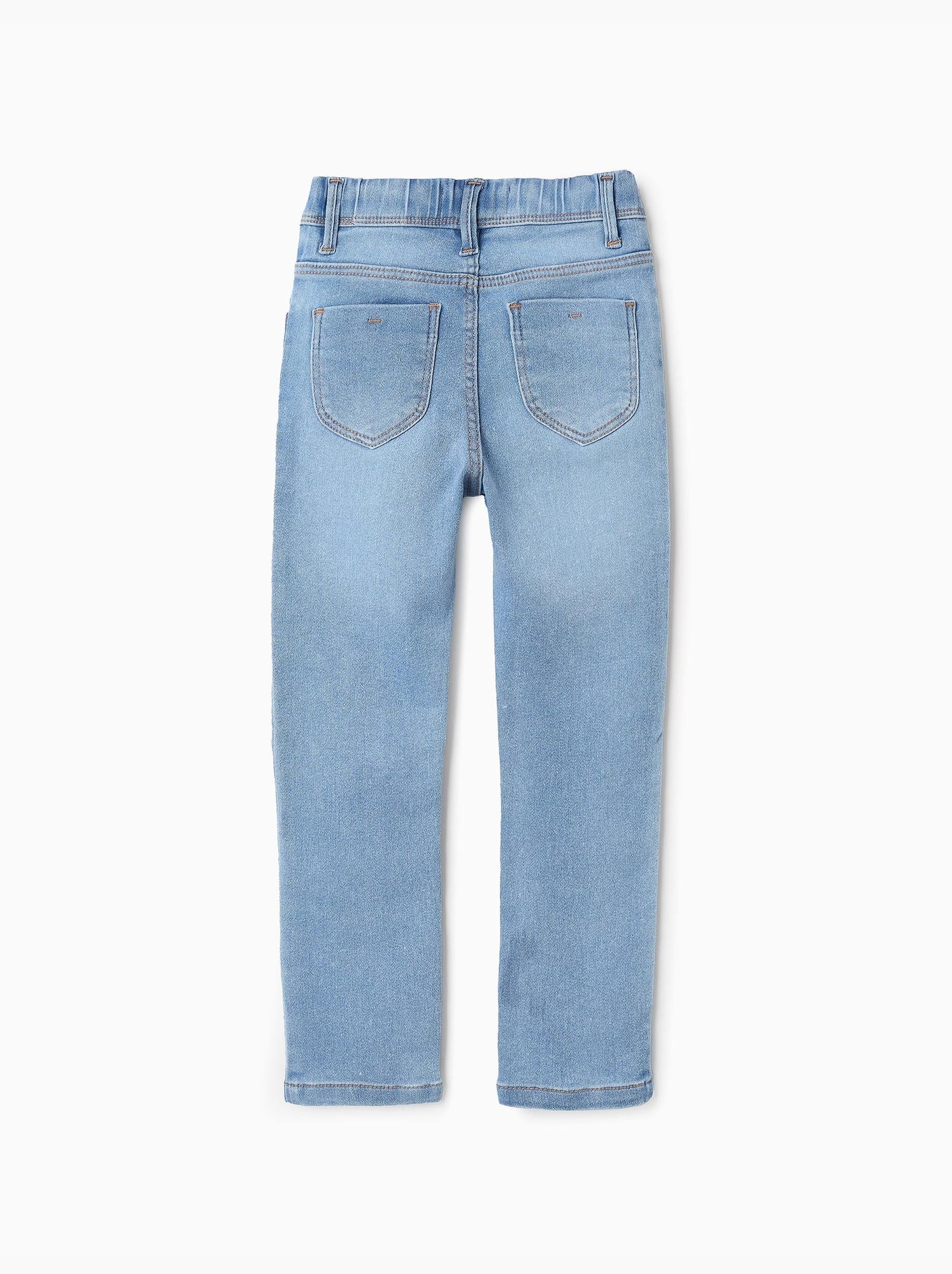 Jegging en denim à taille réglable - Bleu clair