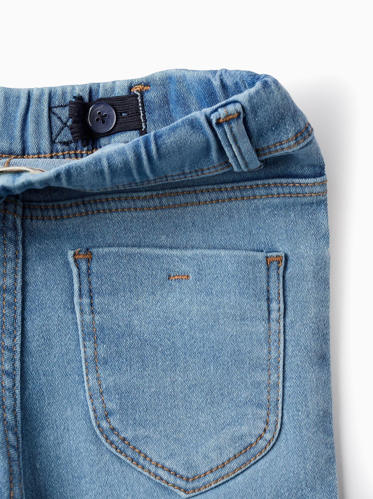 Jegging en denim à taille réglable - Bleu clair