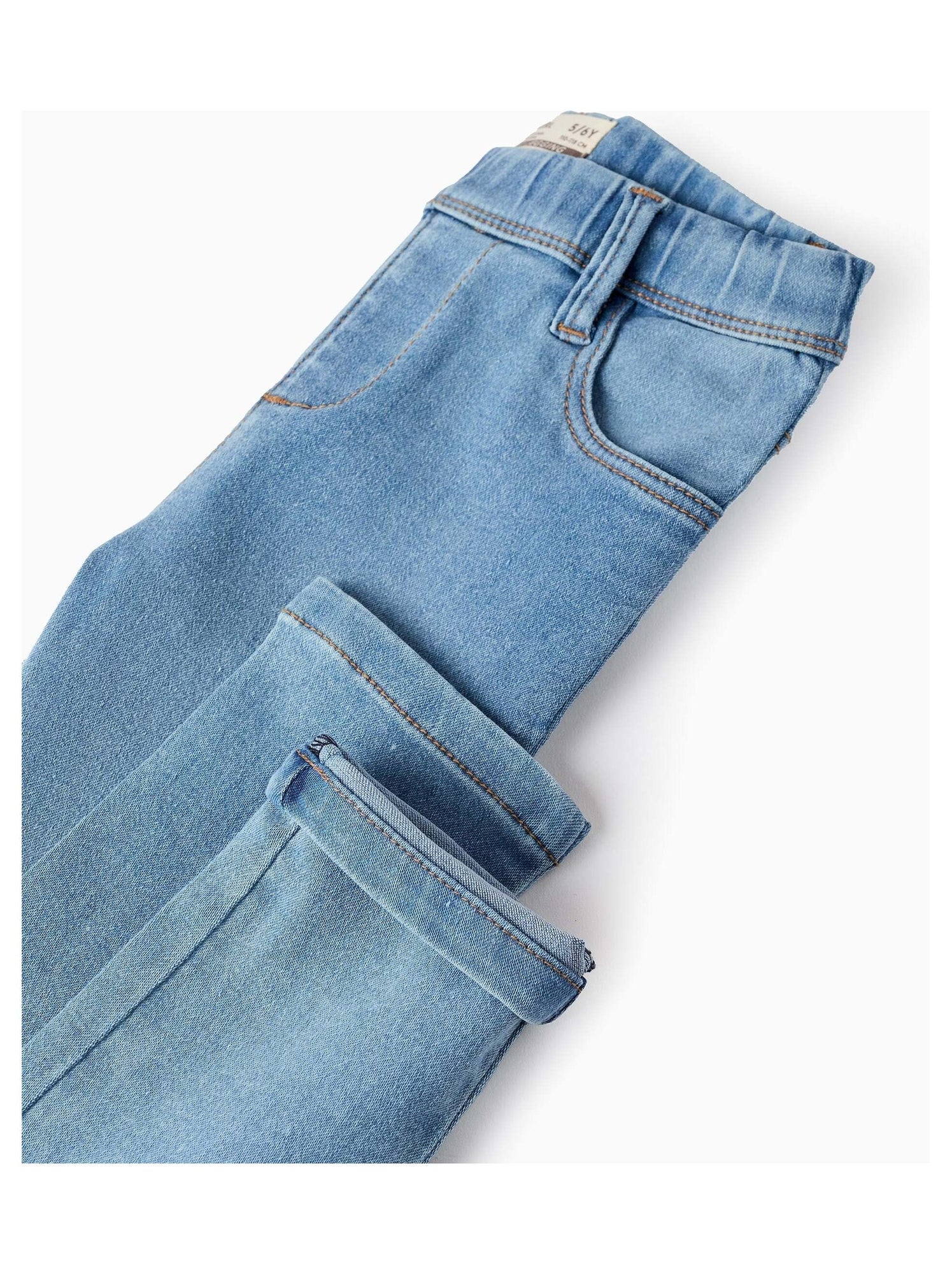 Jegging en denim à taille réglable - Bleu clair