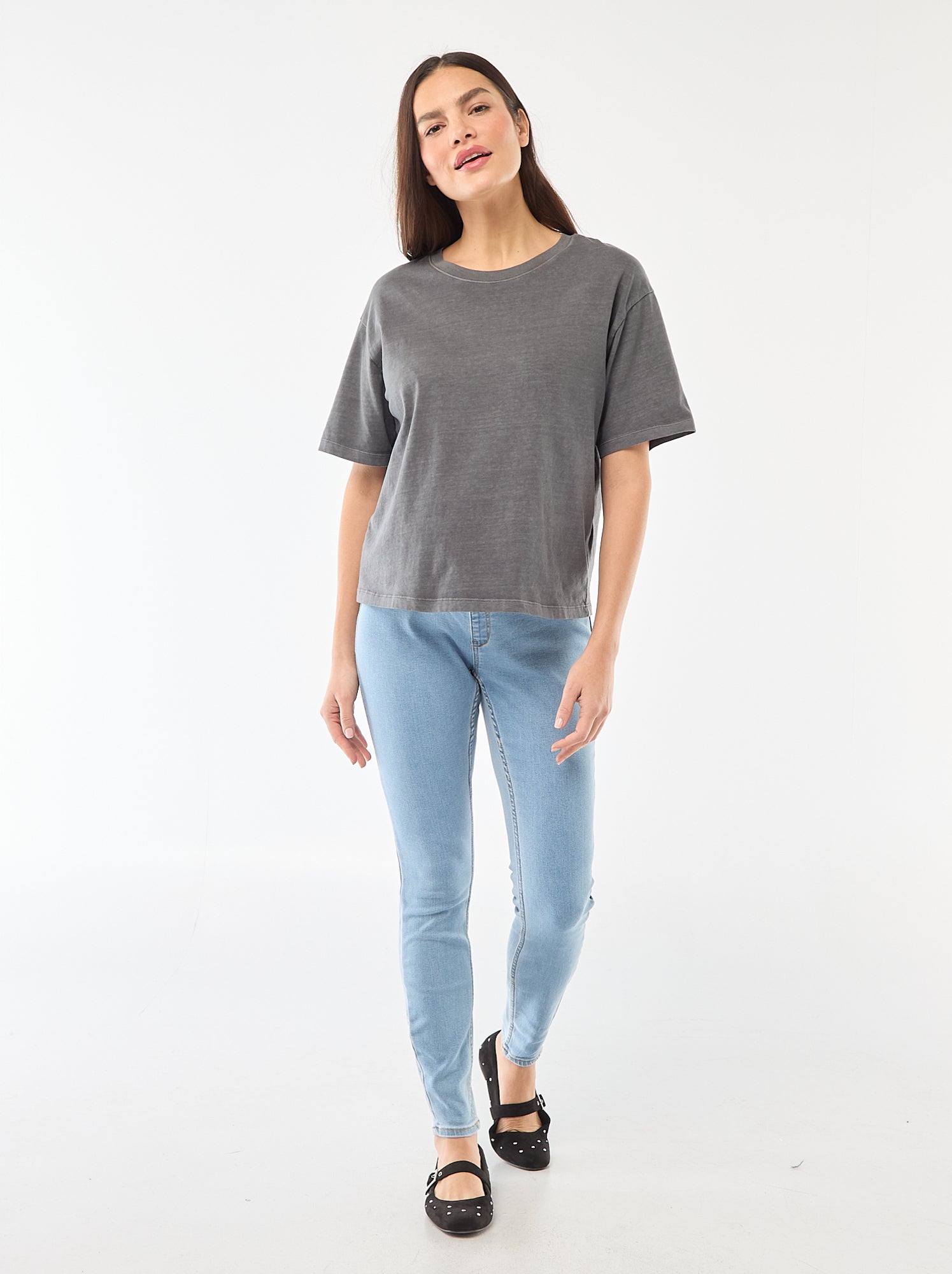Jegging grossesse avec bandeau - Bleu
