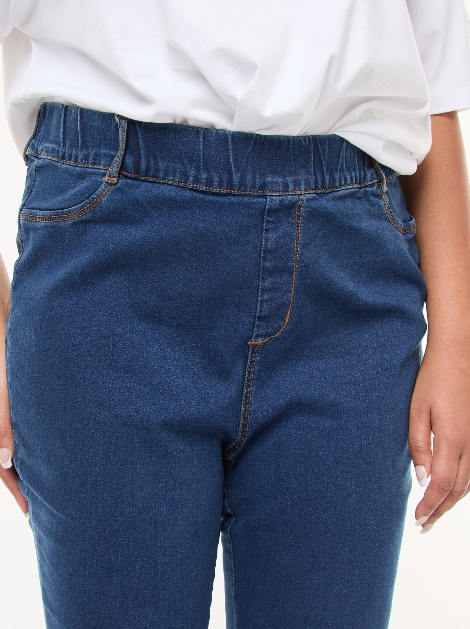 Jegging taille haute regular stretch - Brut