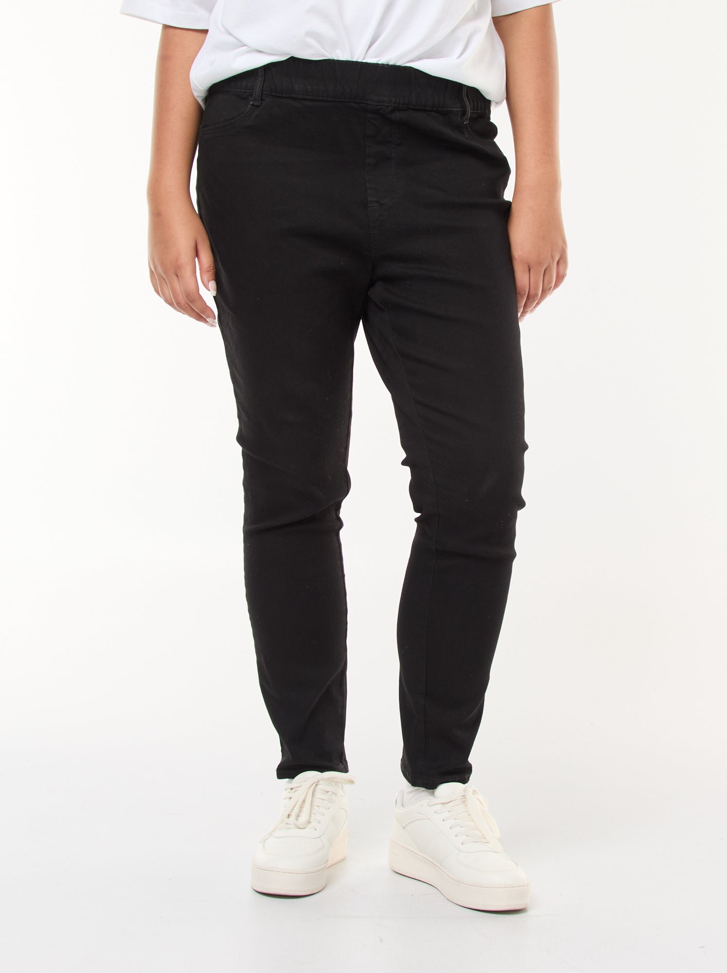 Jegging taille haute regular stretch - Noir