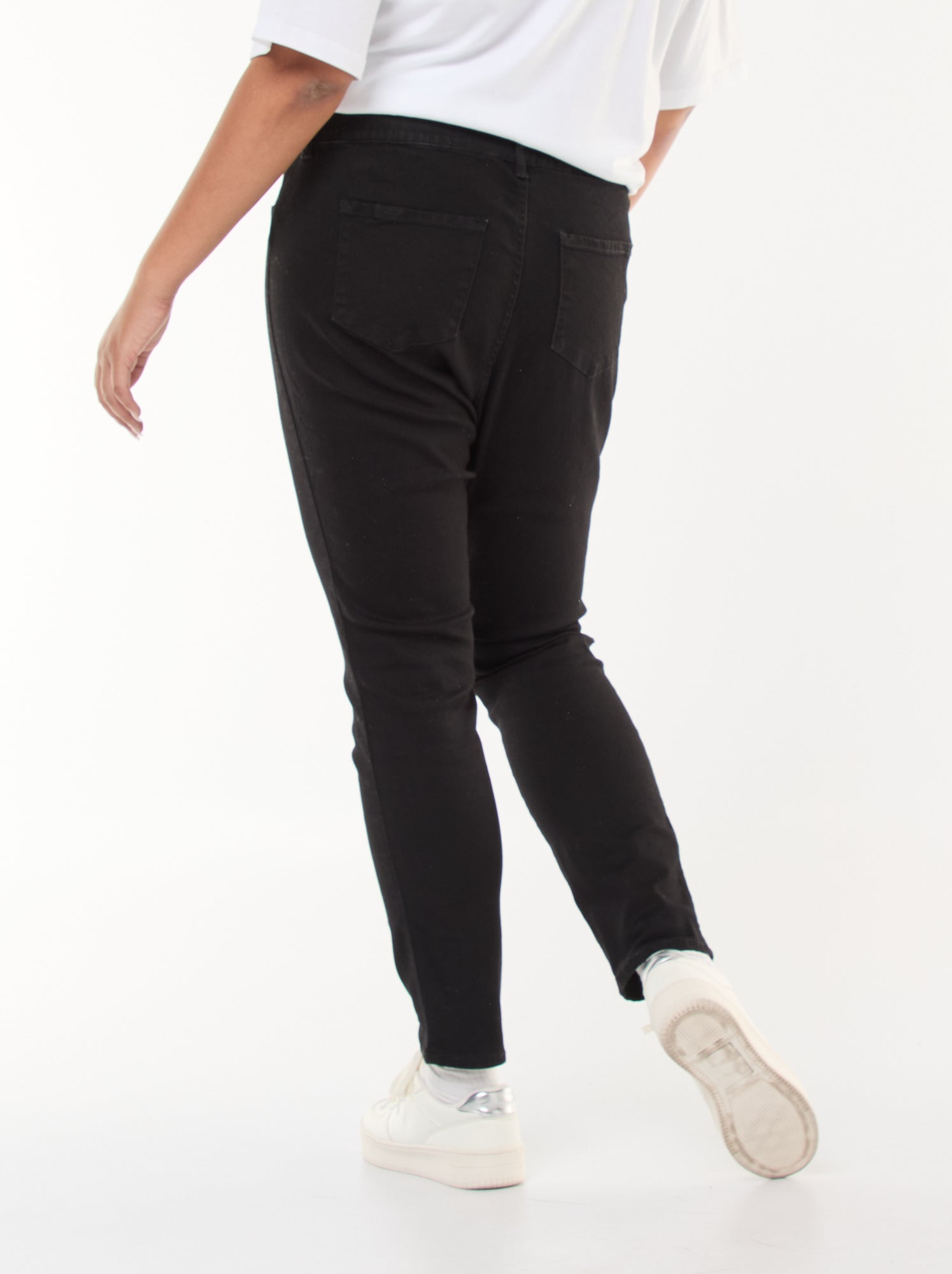Jegging taille haute regular stretch - Noir