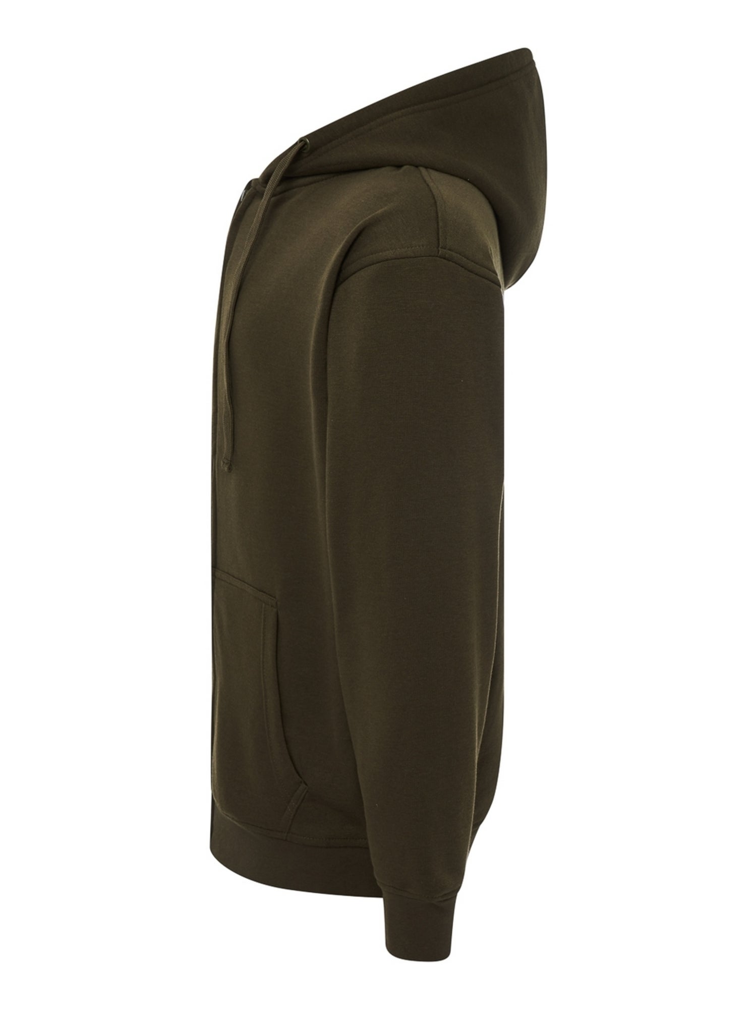 JHK - Veste à capuche motif/style uni - Kaki