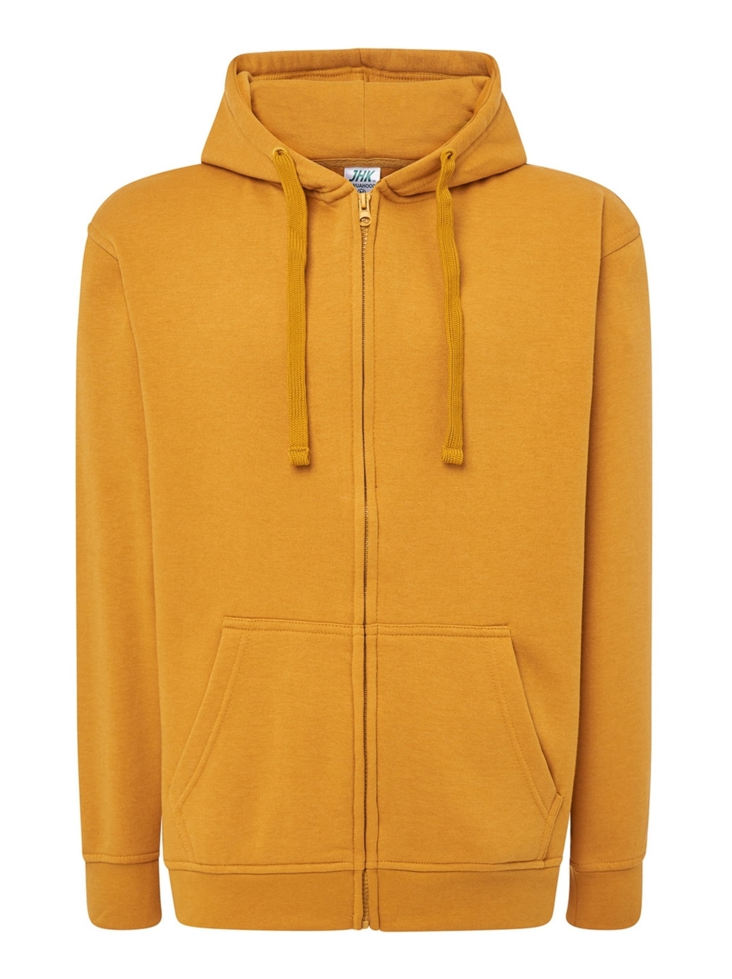JHK - Veste à capuche motif/style uni - Moutarde
