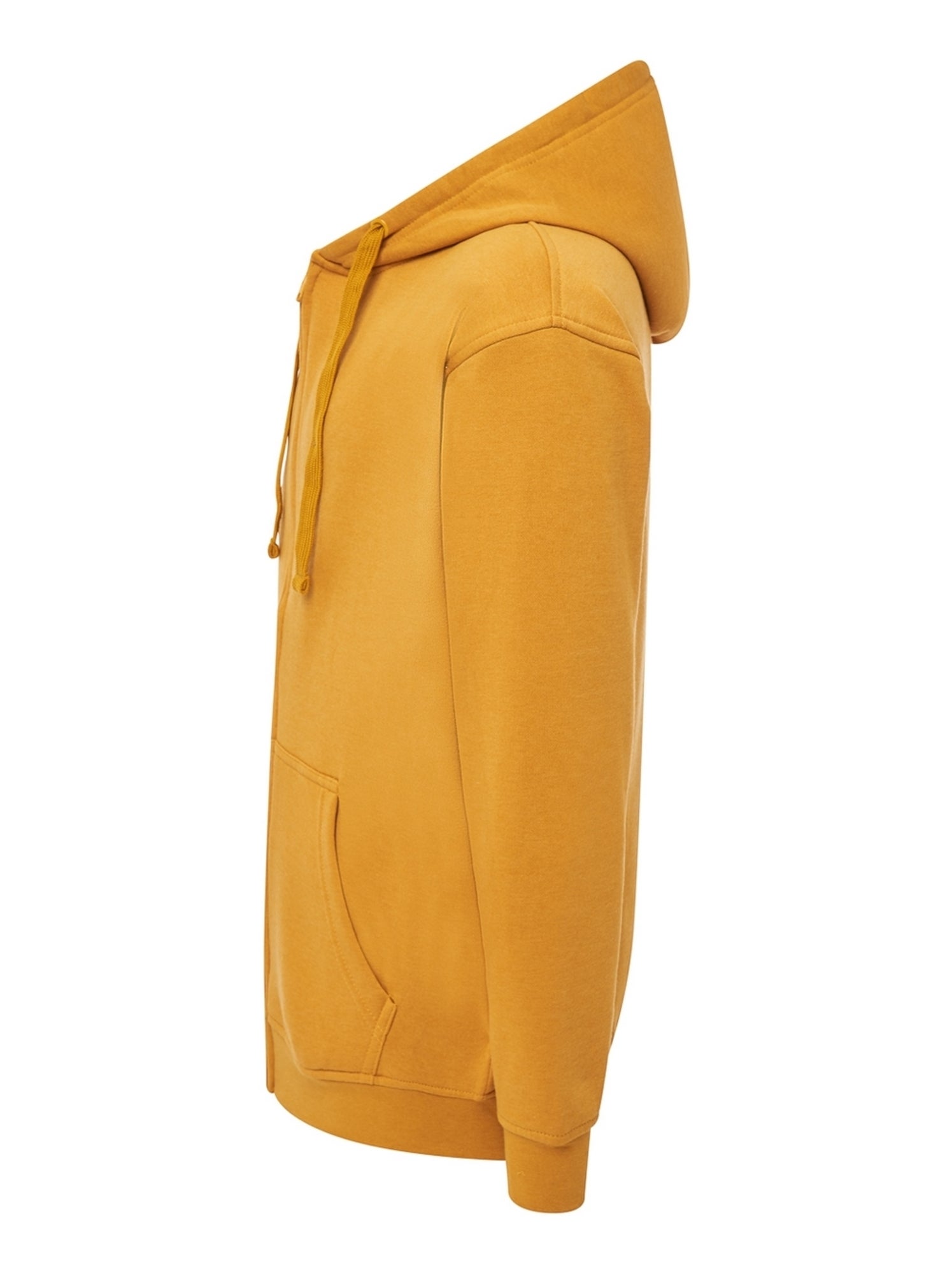JHK - Veste à capuche motif/style uni - Moutarde