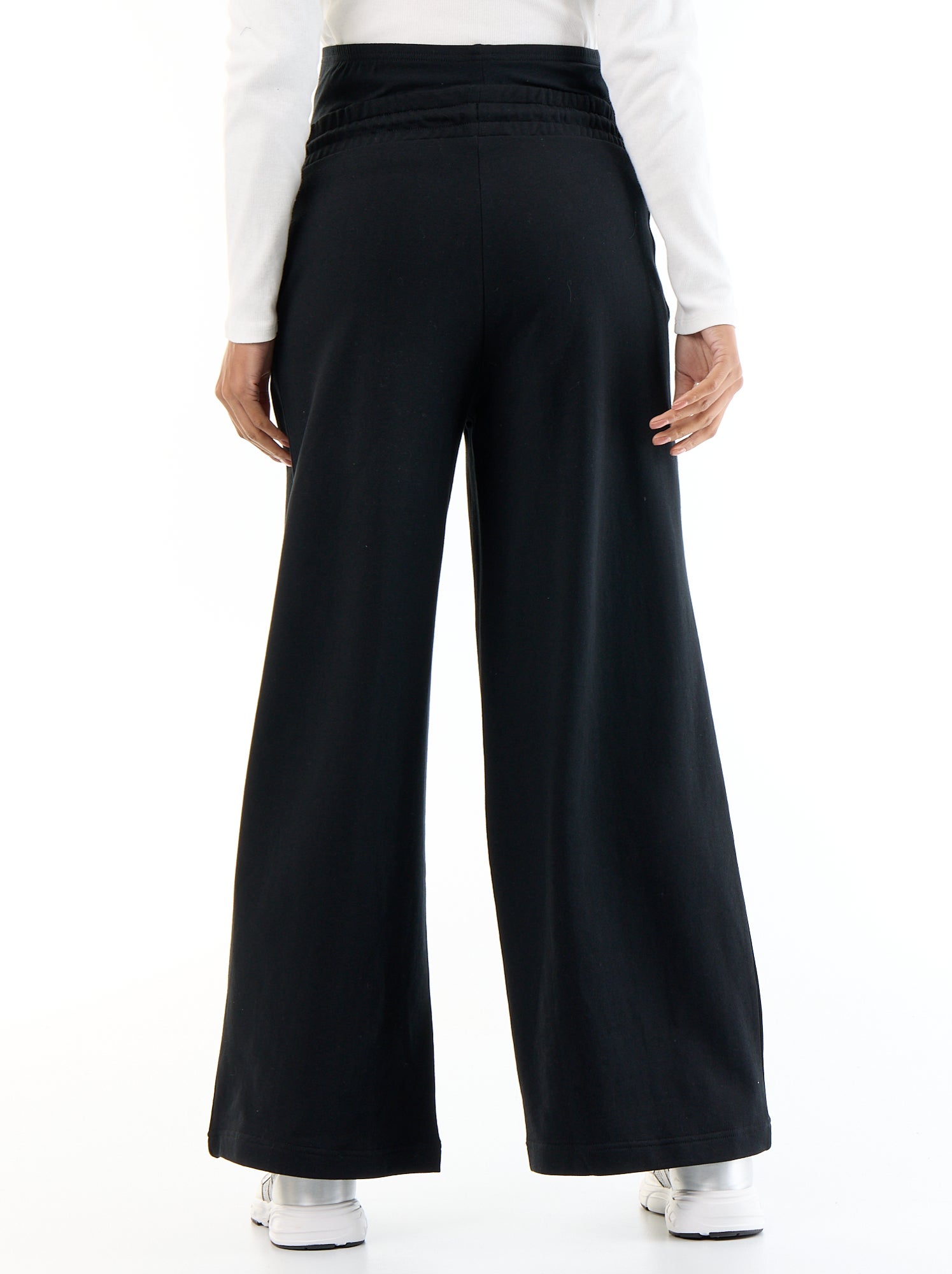 Jogging de maternité wide leg en french terry - Noir