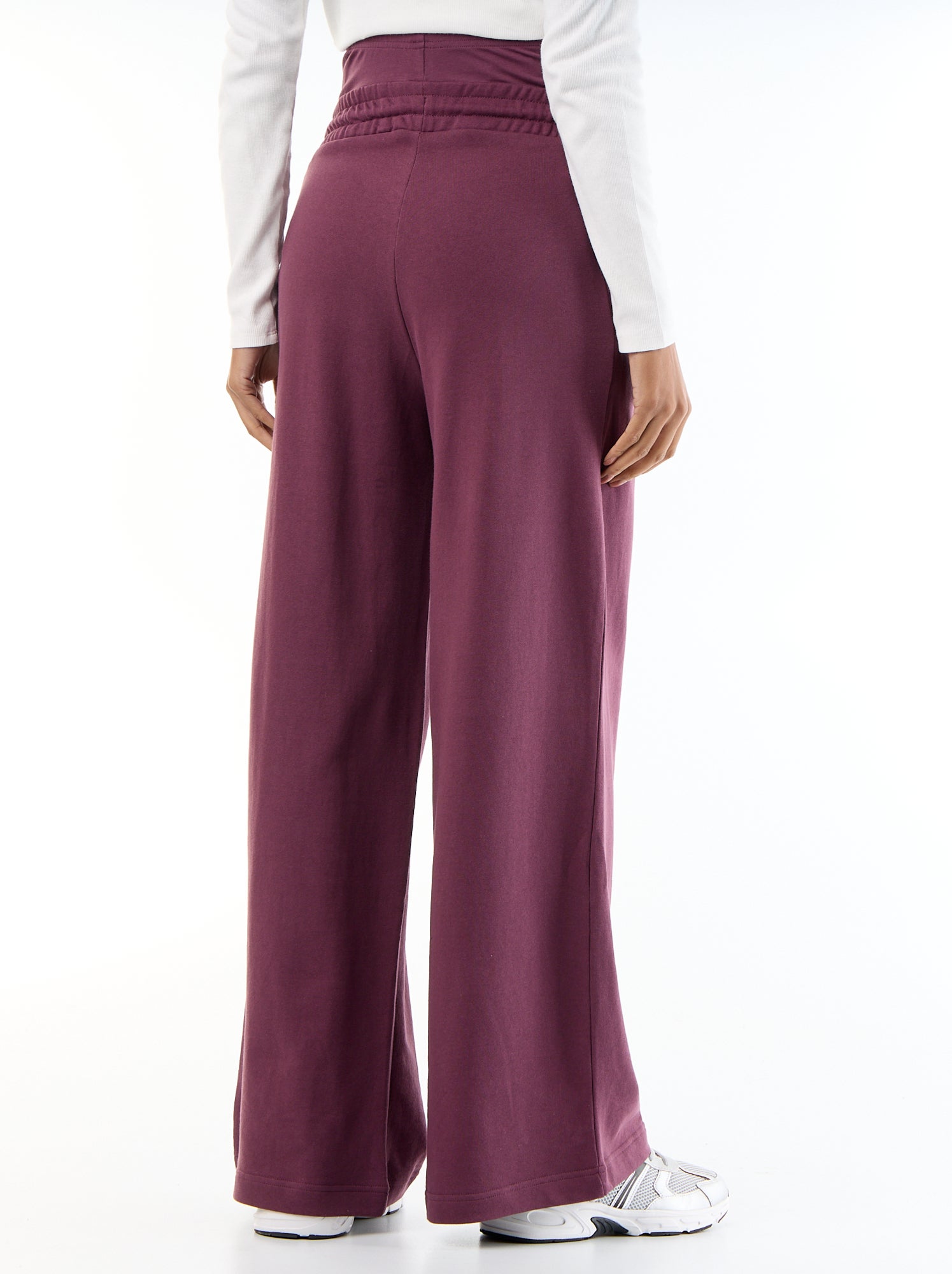 Jogging de maternité wide leg en french terry - Violet