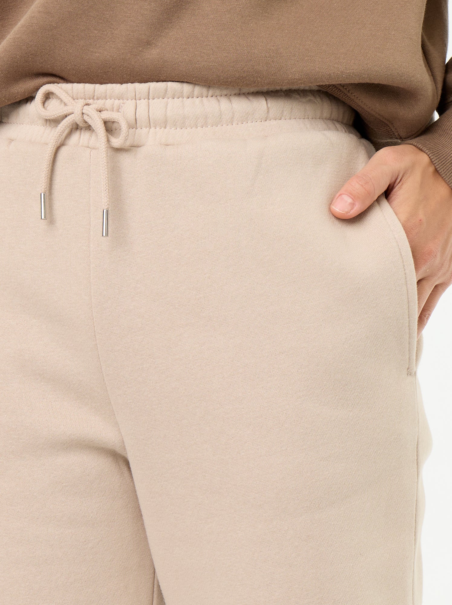 Pantalon de jogging femme en maille lourde - Beige