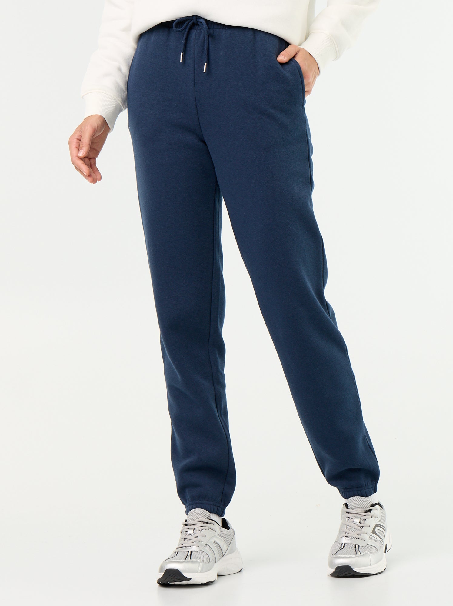 Pantalon de jogging femme en maille lourde - Bleu