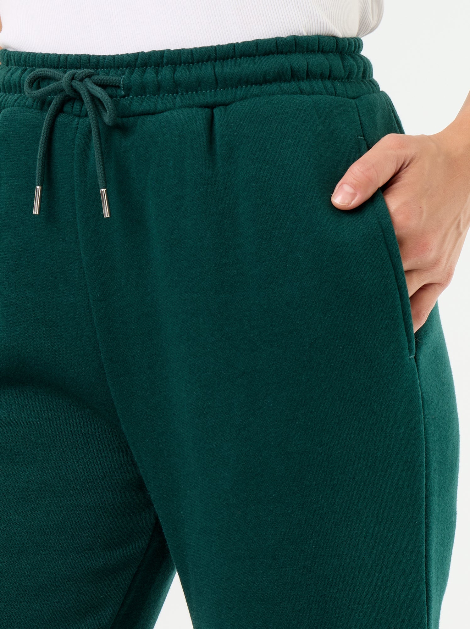 Pantalon de jogging femme en maille lourde - Vert