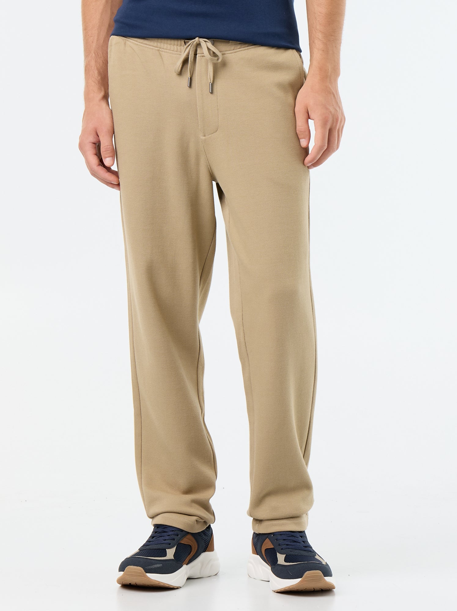 Jogging en maille piquée - Beige