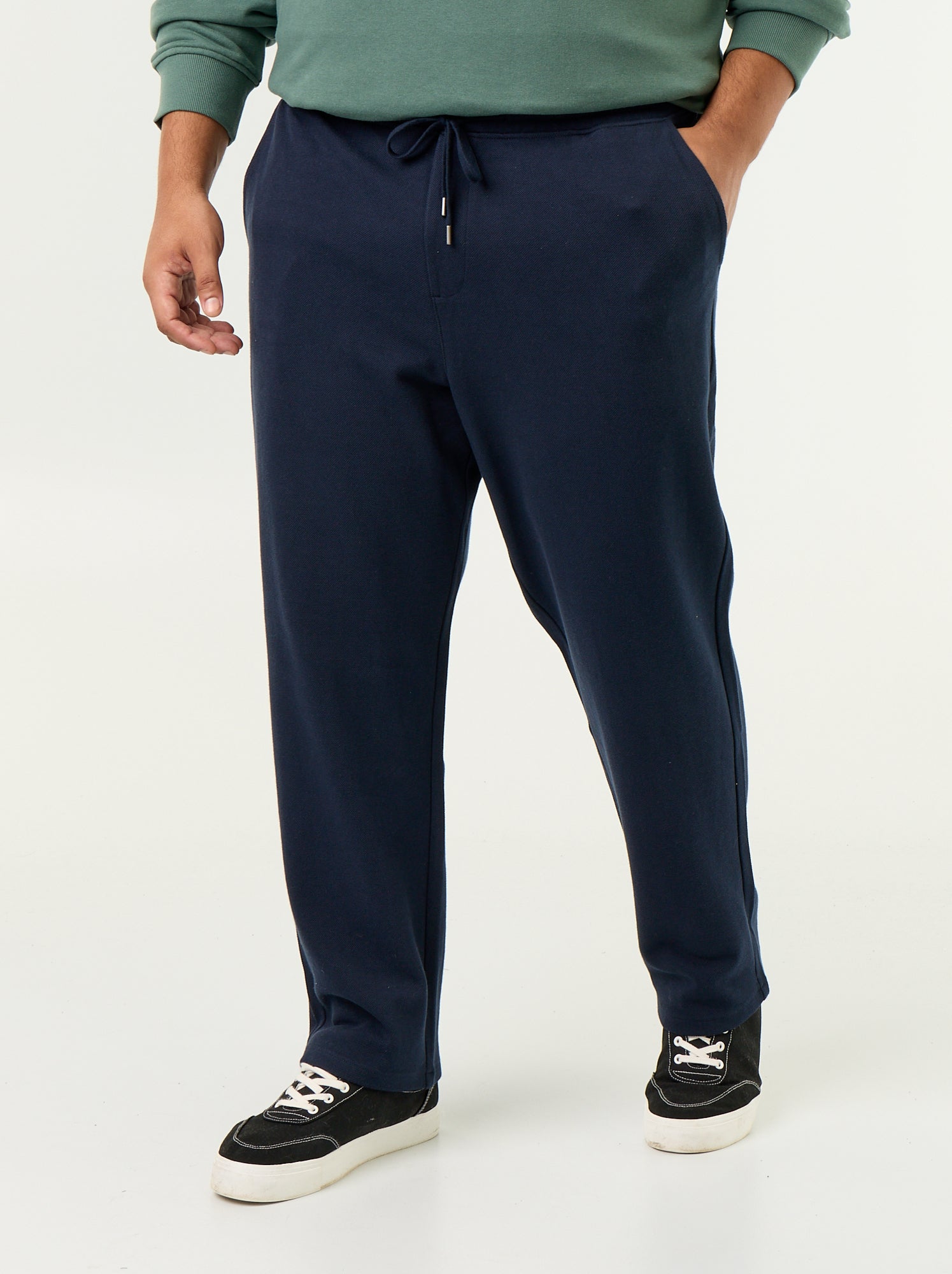 Jogging en maille piquée - Bleu