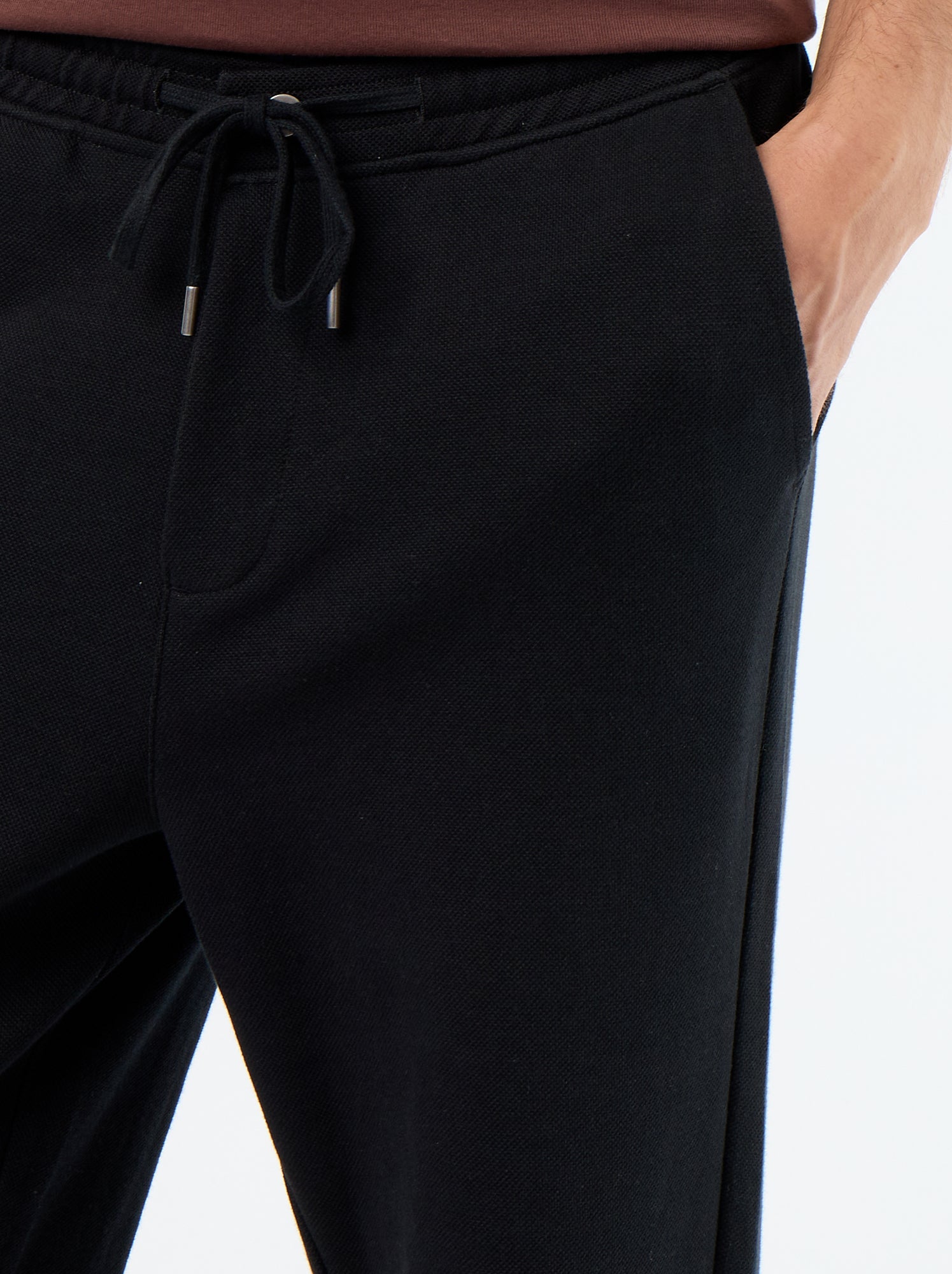 Jogging en maille piquée - Noir