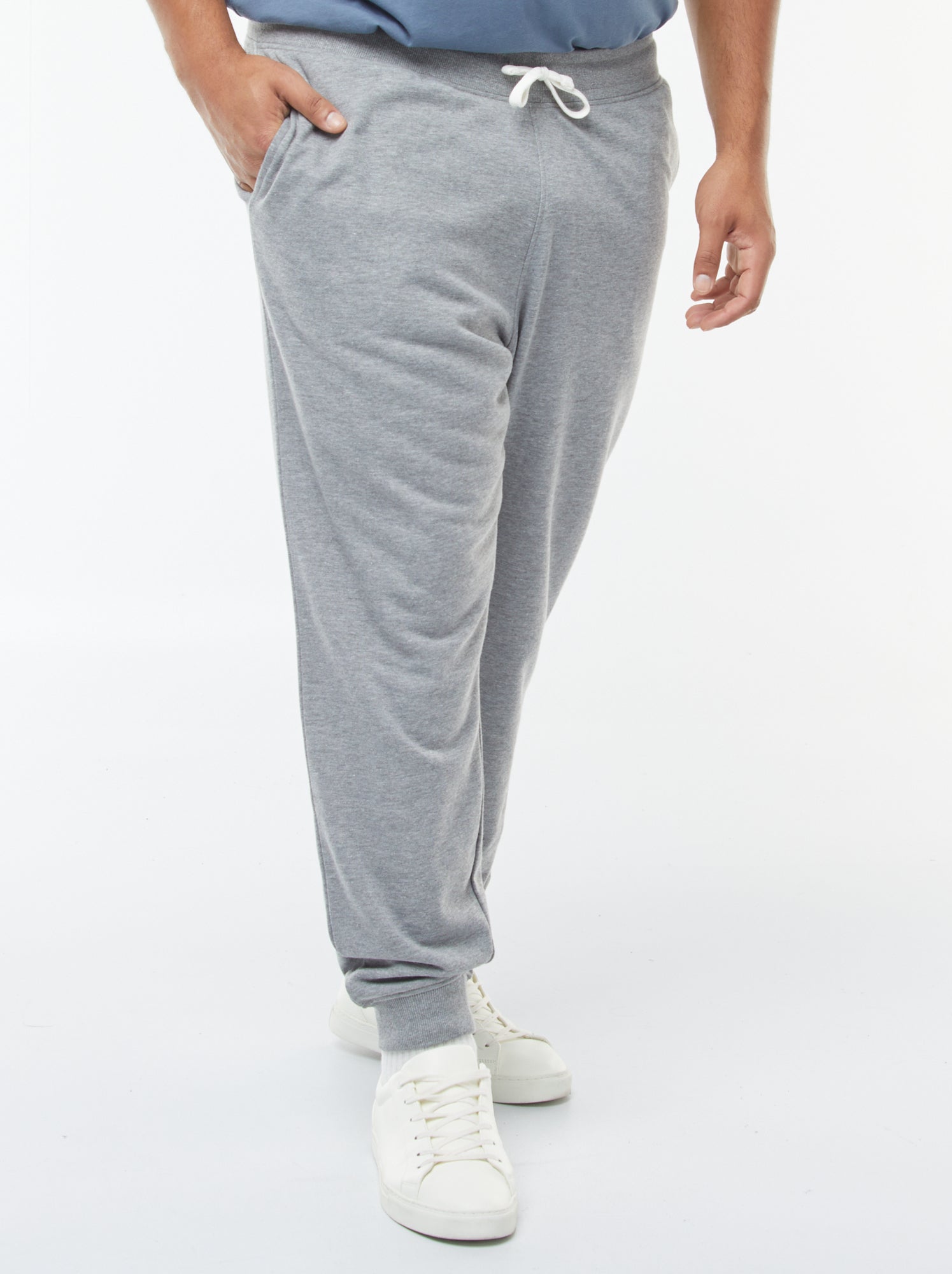 Jogging en molleton gratté uni - Gris