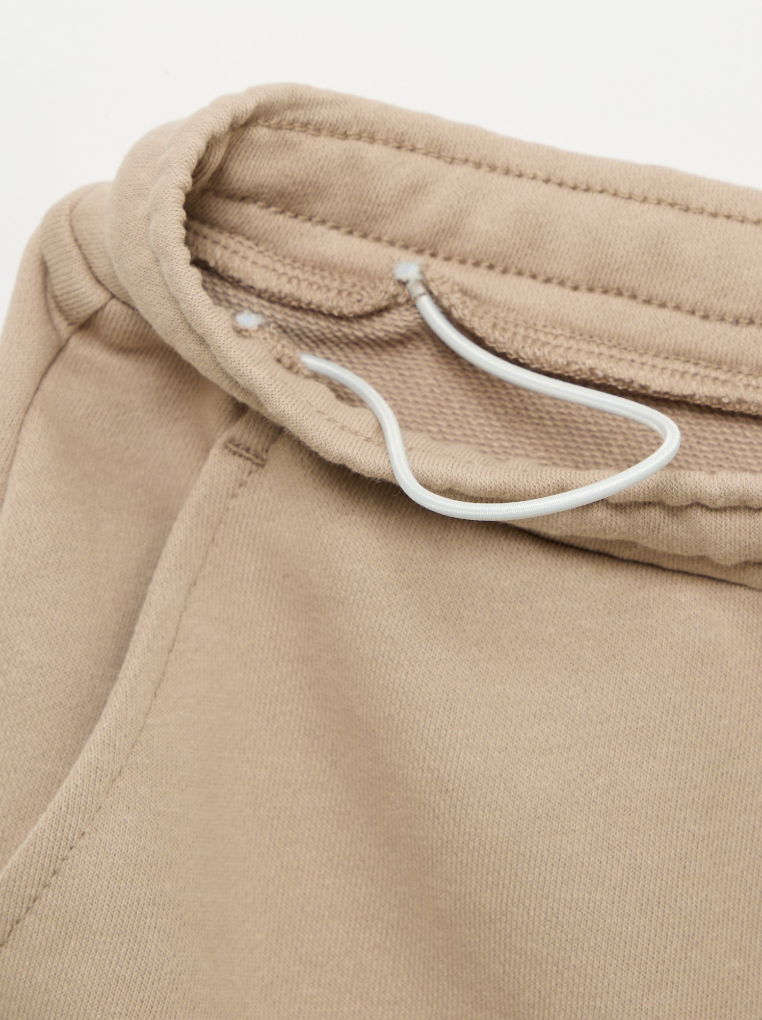 Jogging en molleton léger coupe large - facile à enfiler - Beige