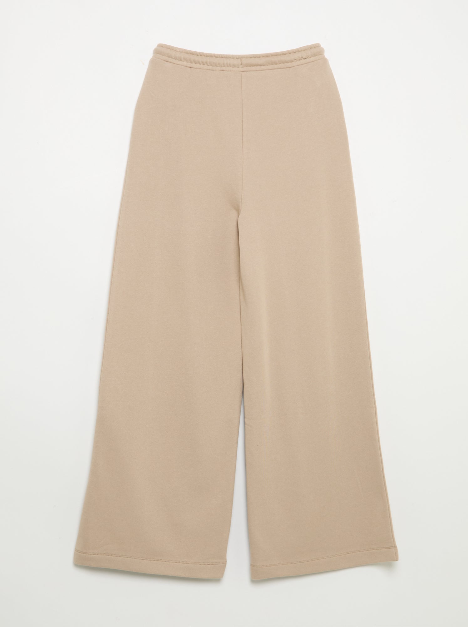 Jogging en molleton léger coupe large - facile à enfiler - Beige