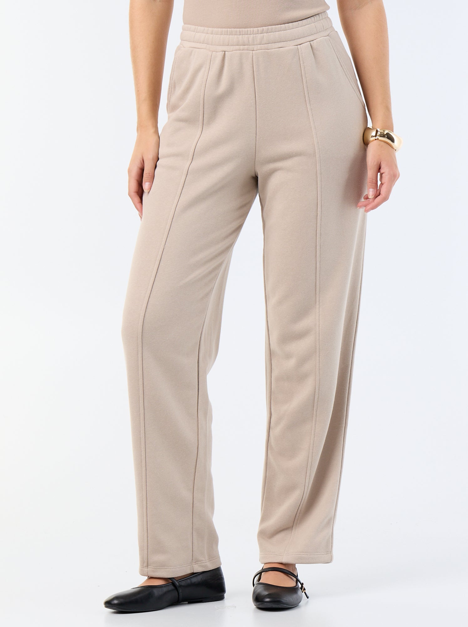 Jogging maille lourde - Beige